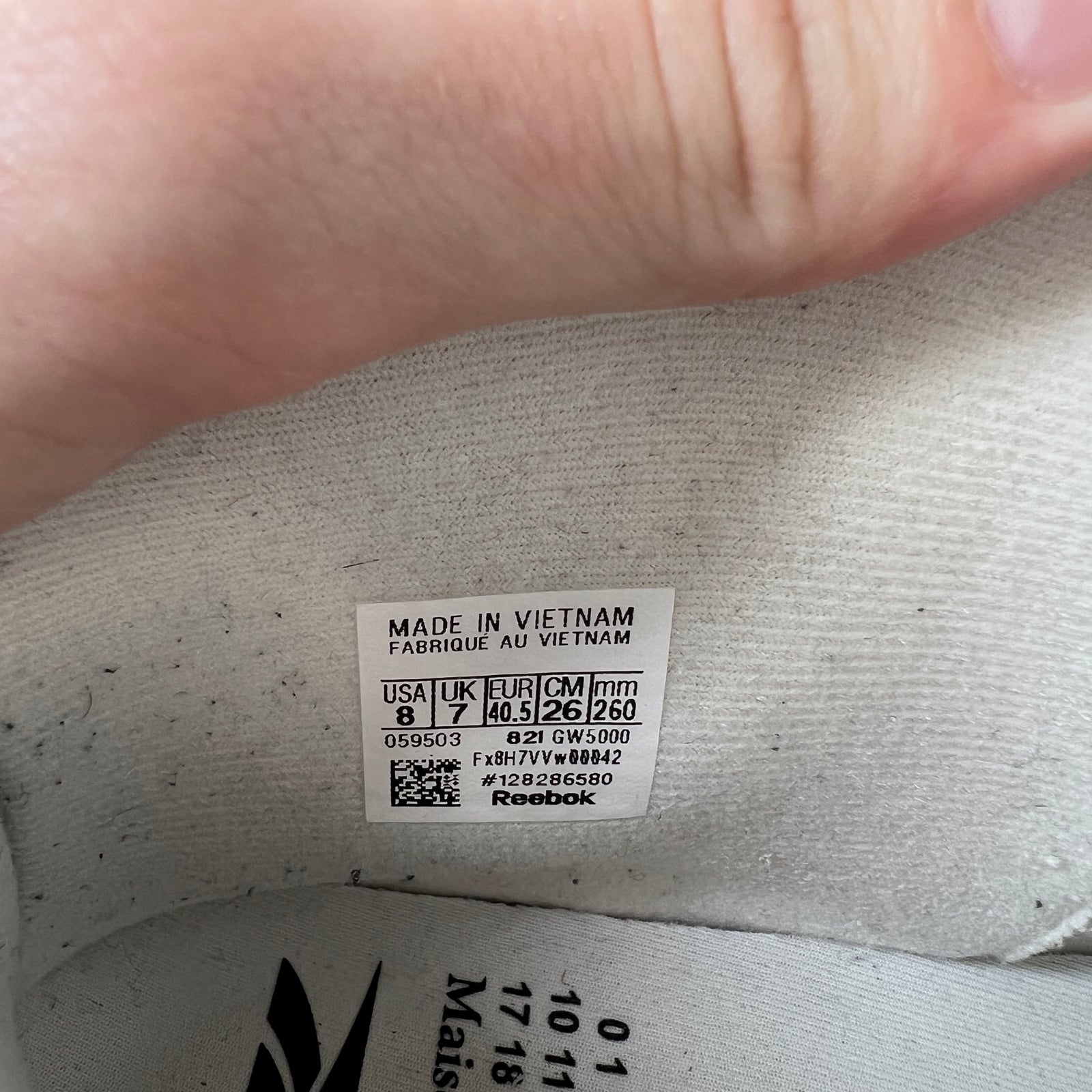 Maison Margiela x Reebok Sneaker Size 8