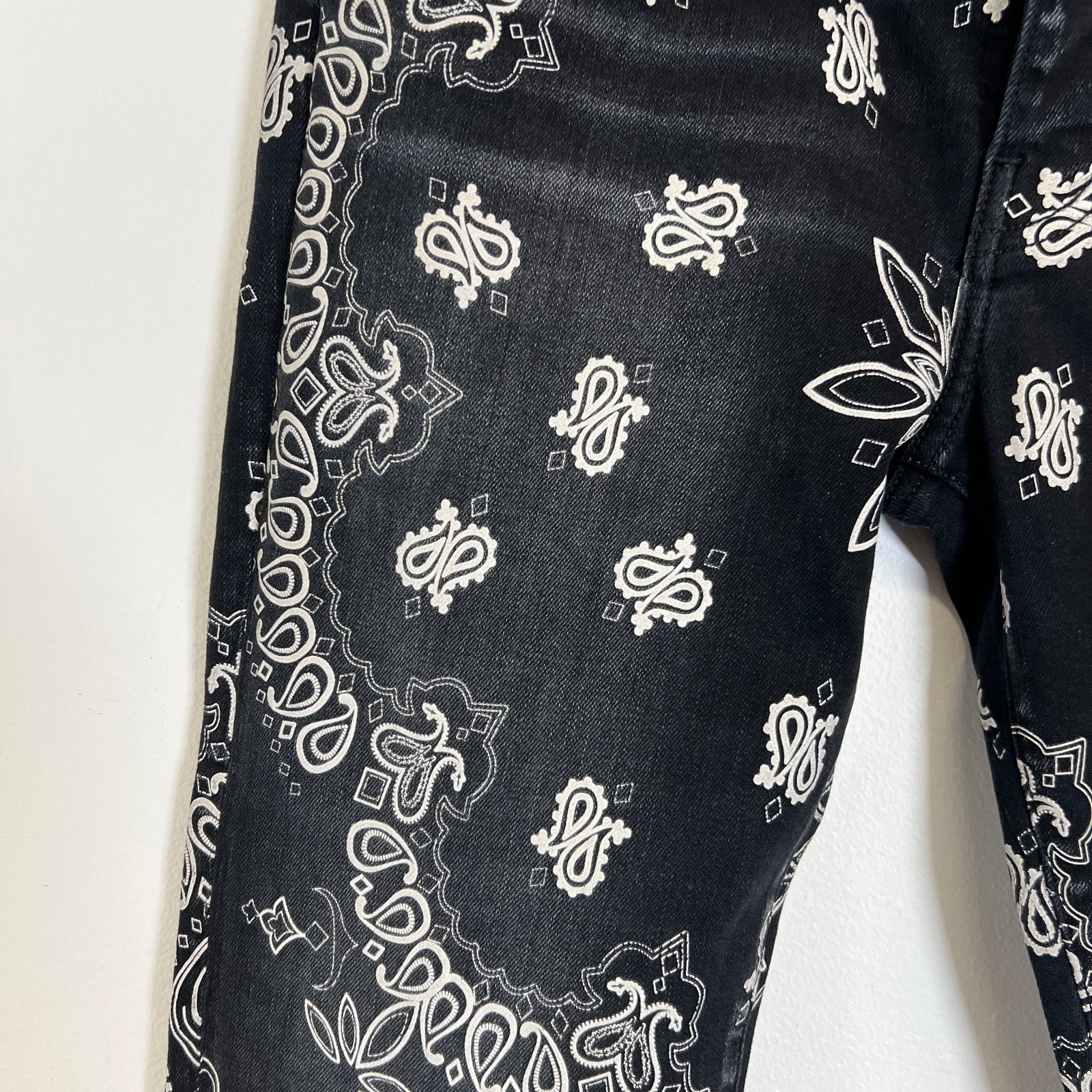 Amiri Paisley Black Jeans Size 36