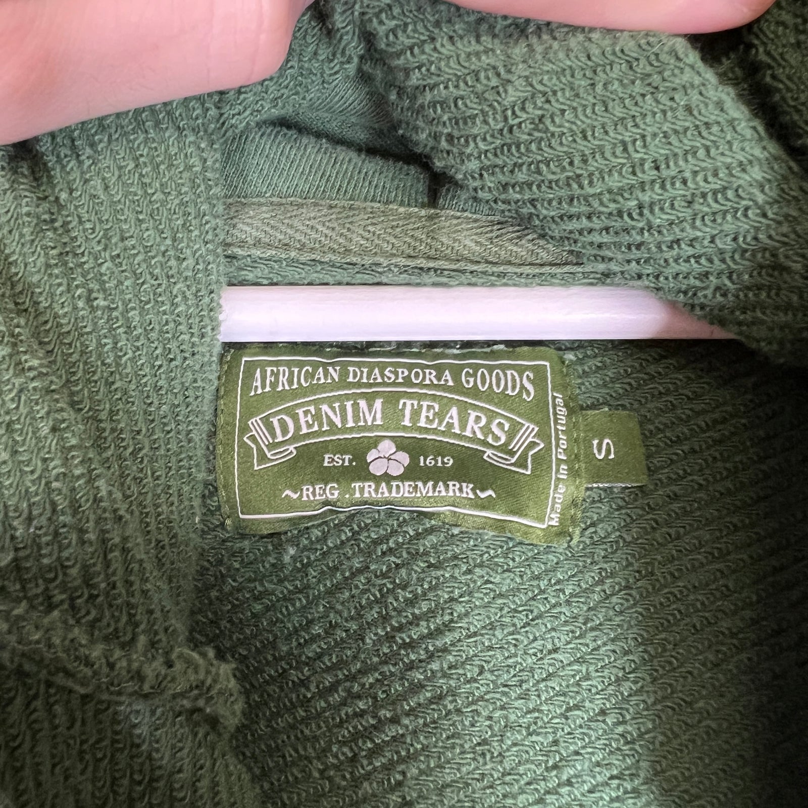 Green Denim Tears Wreath Hoodie Size S