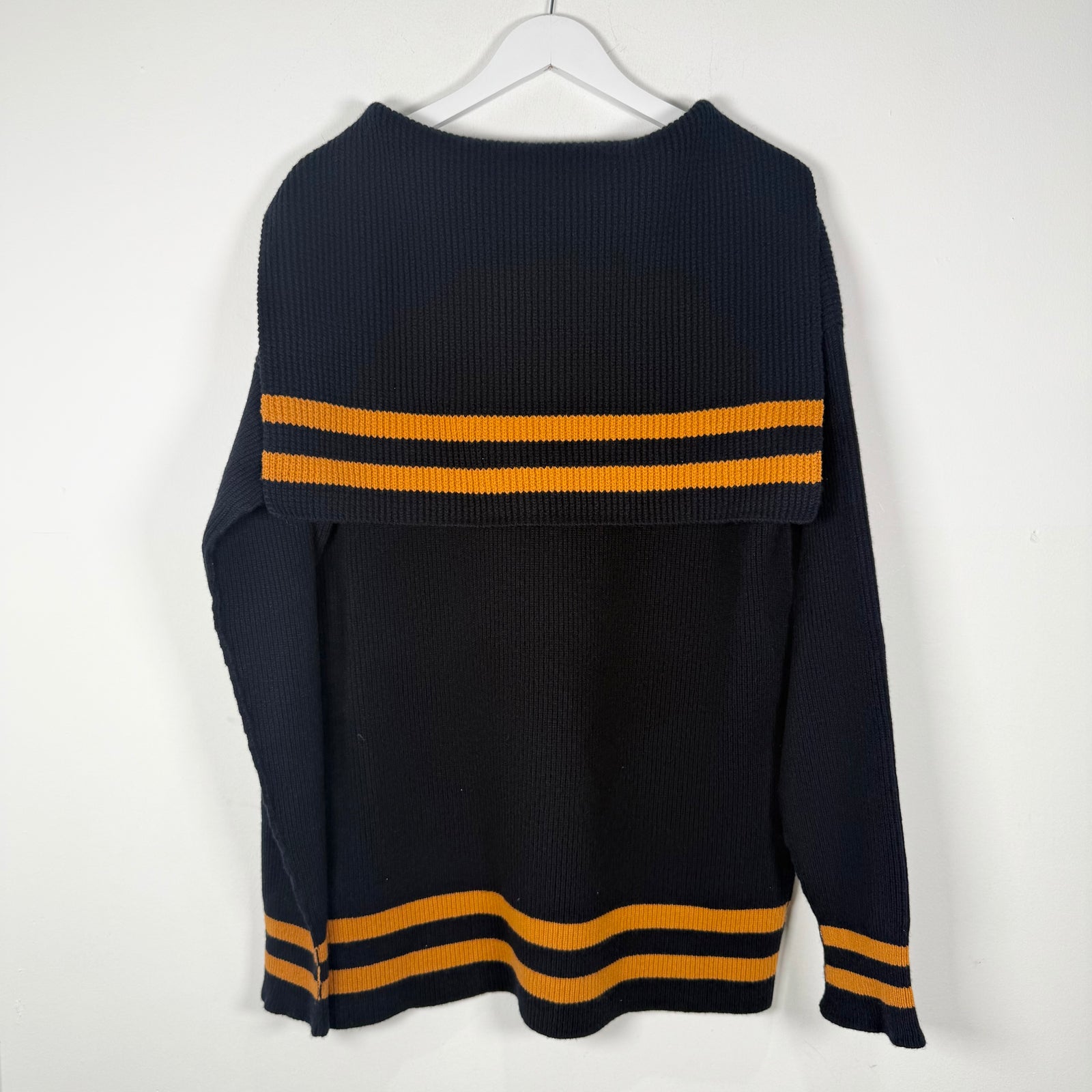 Maison Margiela Navy/Orange Knit Sailor Jacket Size L