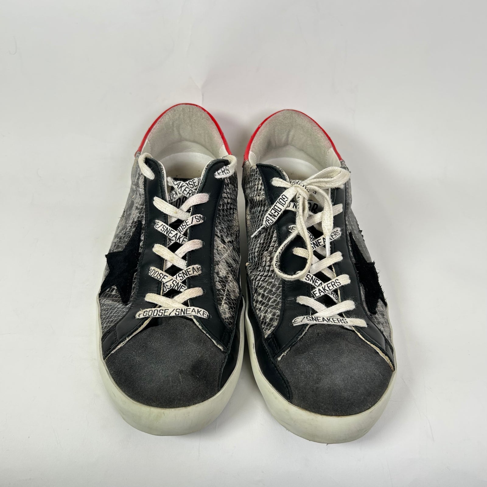 Golden Goose Grey/Red Python Superstar Size 45