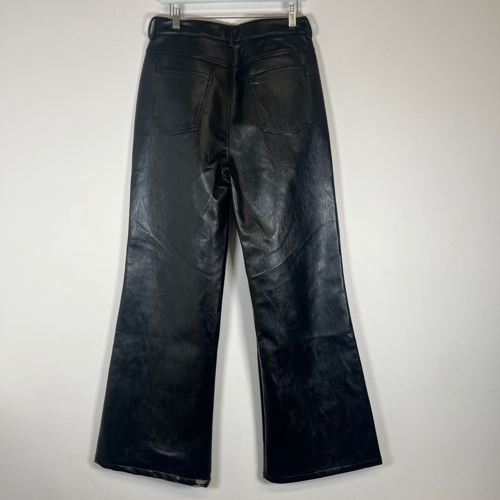 Ranger Cartel Black Leather Flared Jeans Size 32
