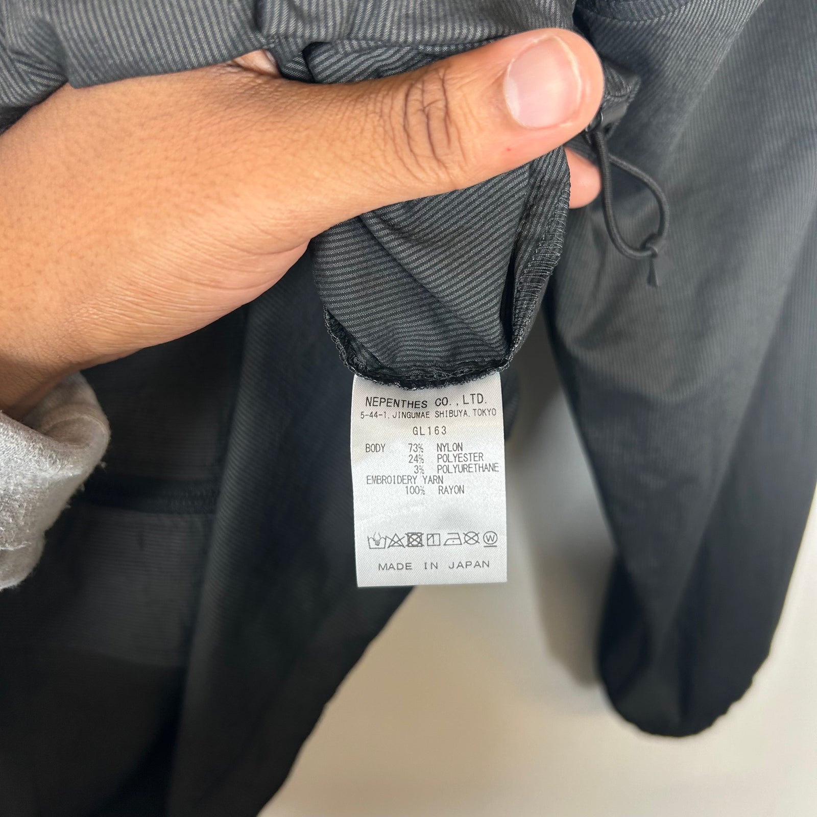 Needles Black Nylon Windbreaker Jacket Size S