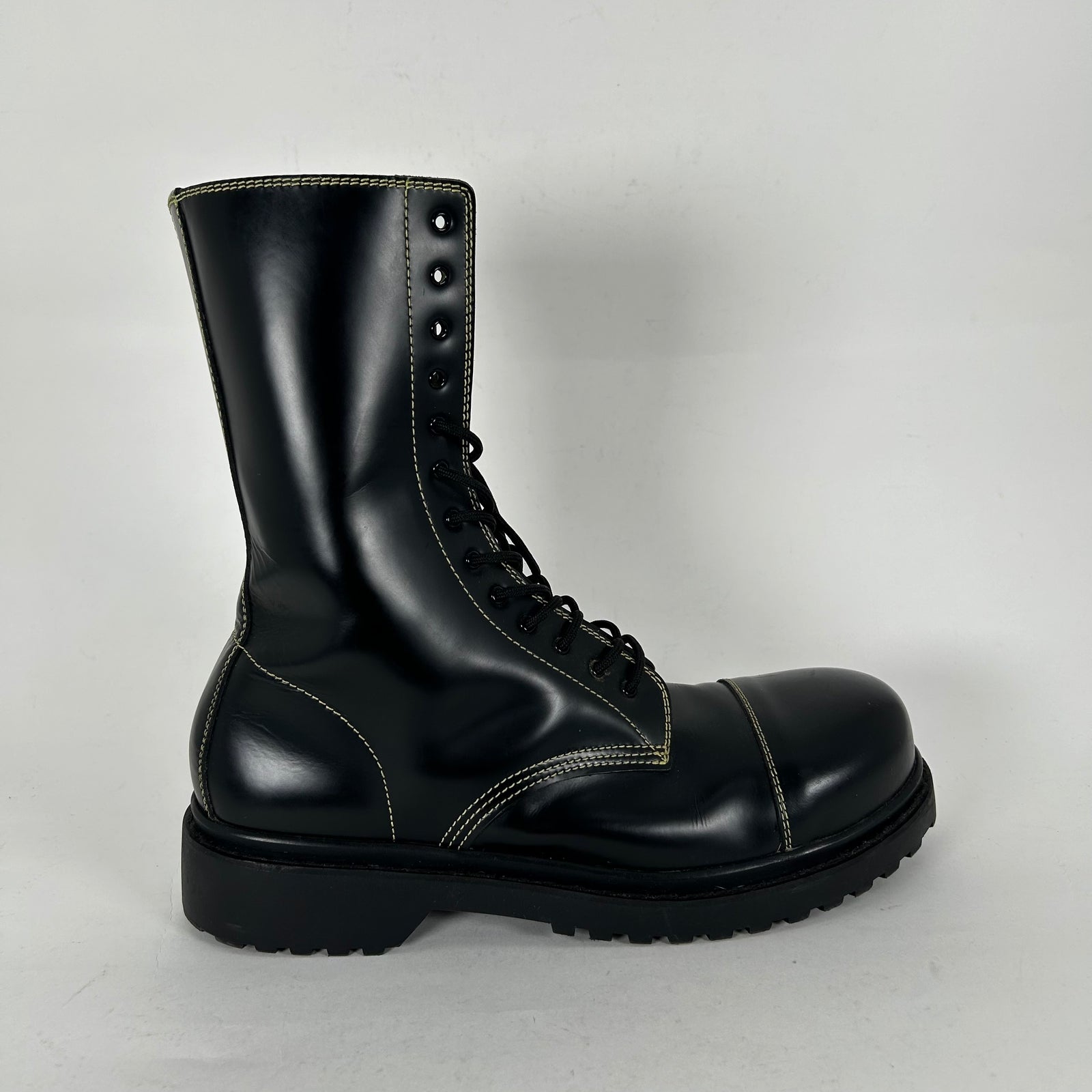 Balenciaga Contrast Stitch Combat Boot Size 13