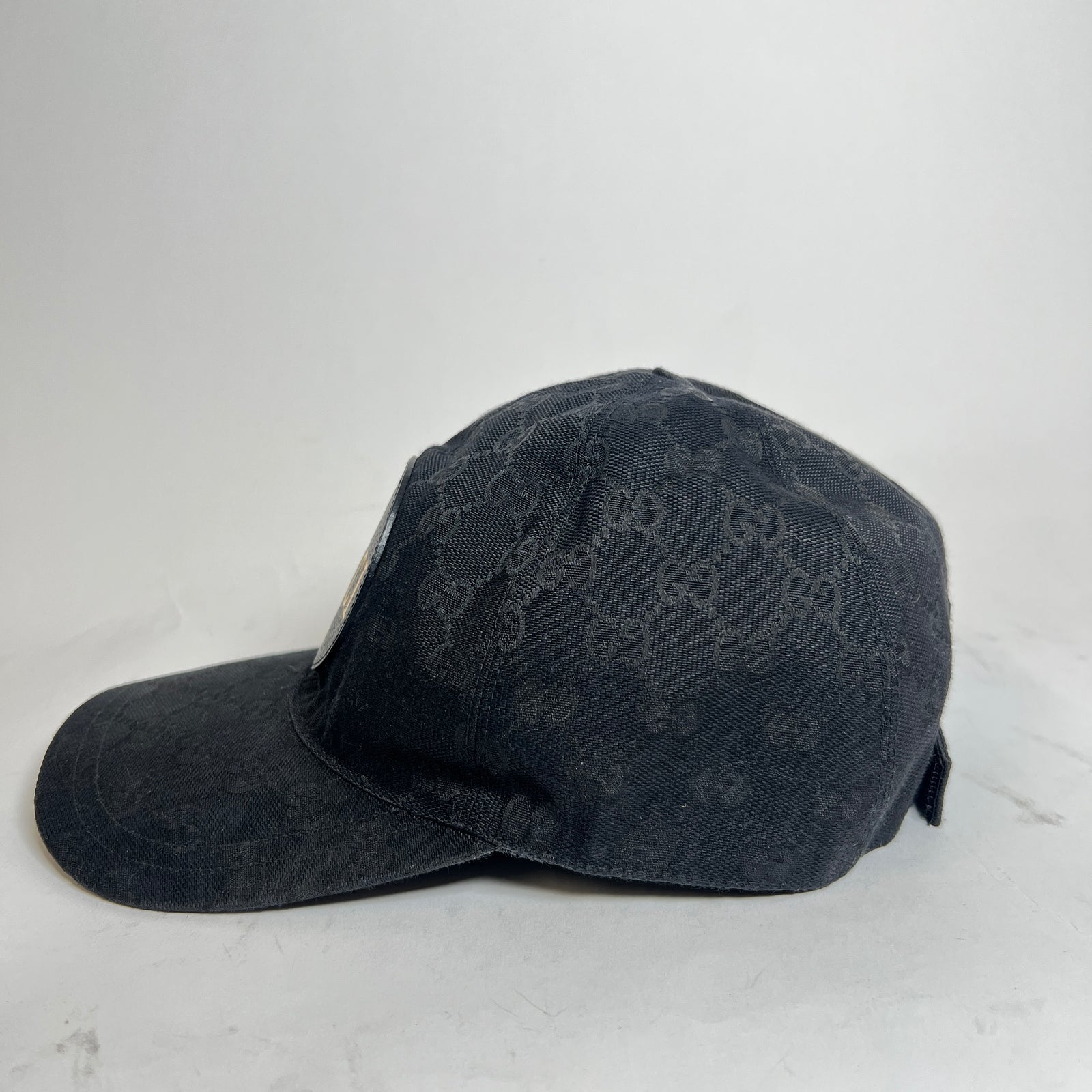 Gucci Black GG Patch Logo Baseball Cap Size L