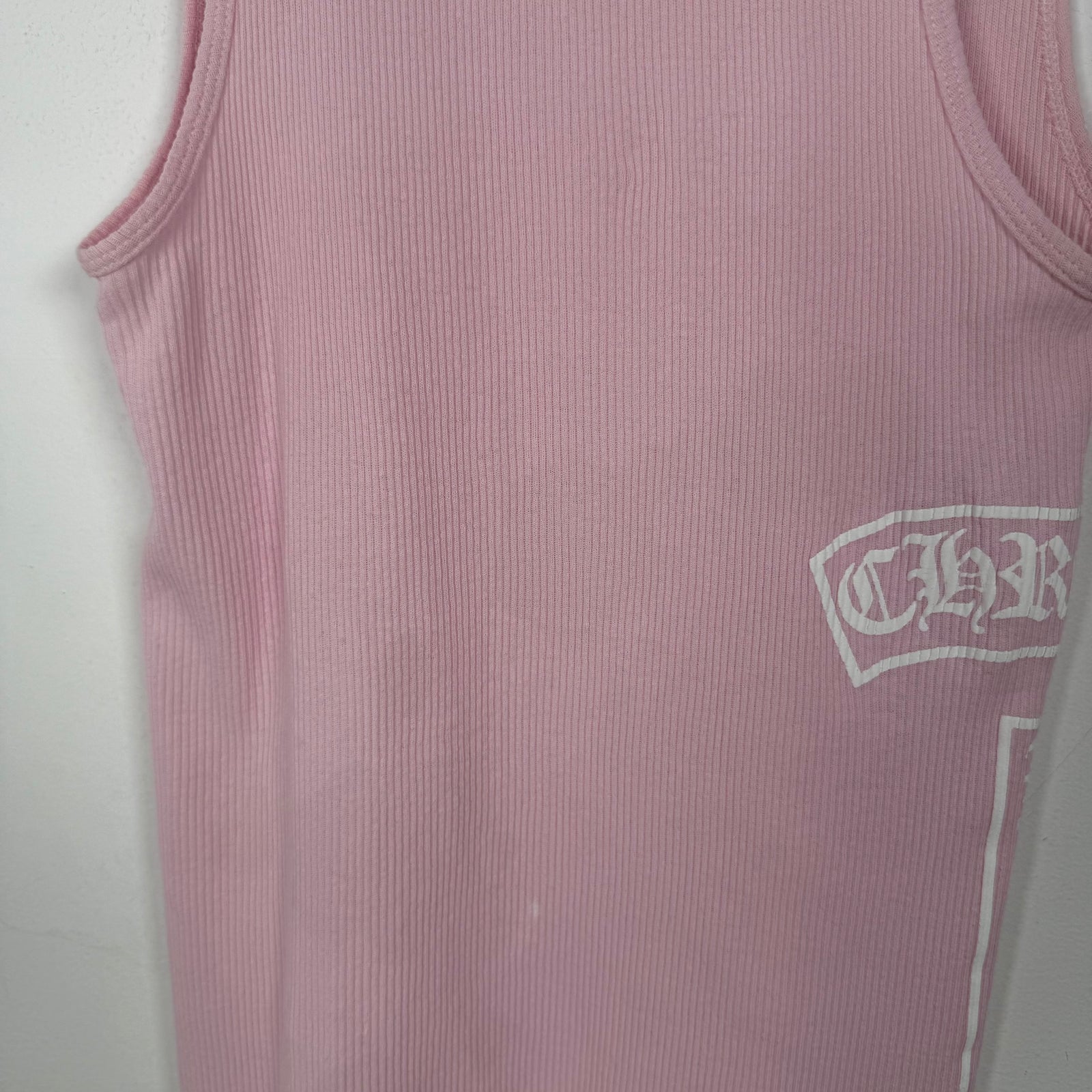 Chrome Hearts Pink T-Bar Tank-Top Size M