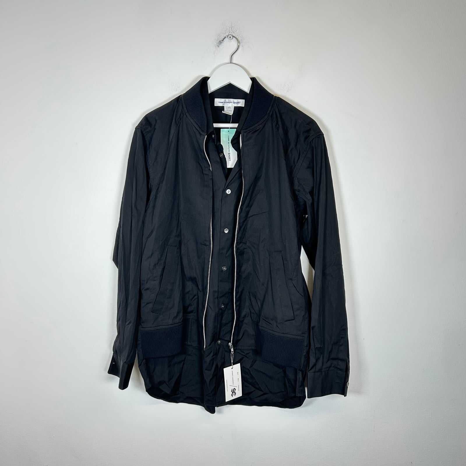 CDG SHIRT Black Hybrid Jacket Size L