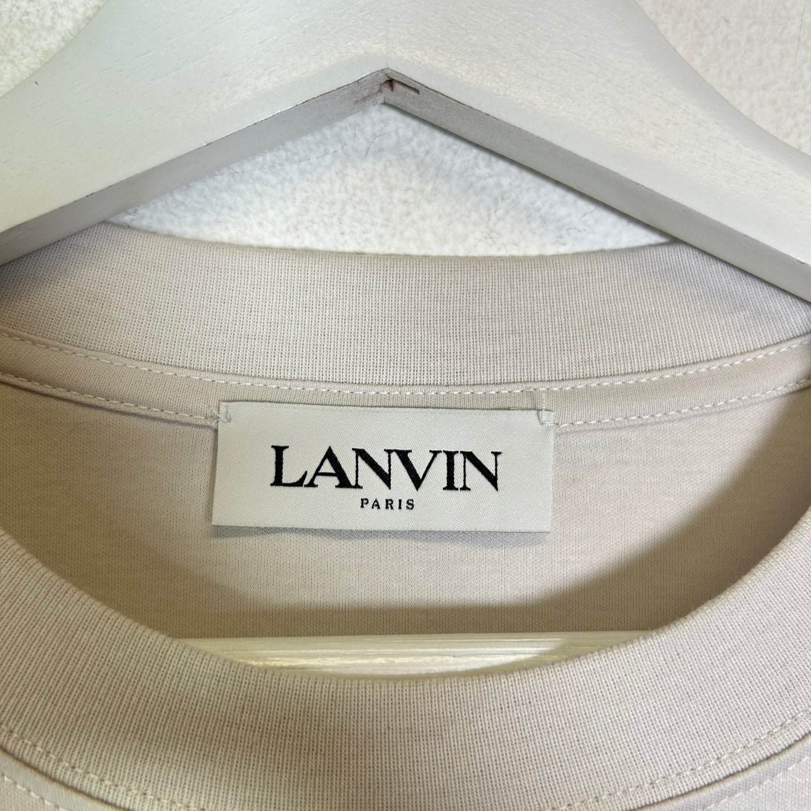 Lanvin Embroidered Curb Lace Logo T-Shirt