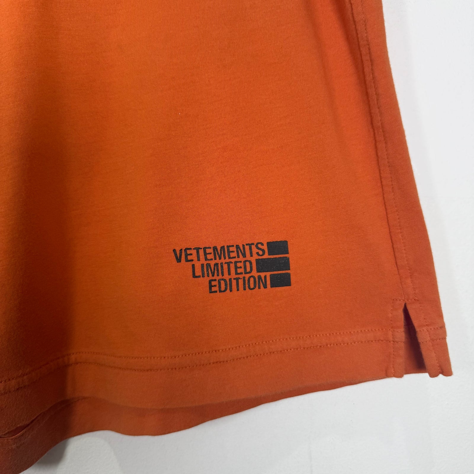 Vetements Limited Logo Orange Shorts Size M