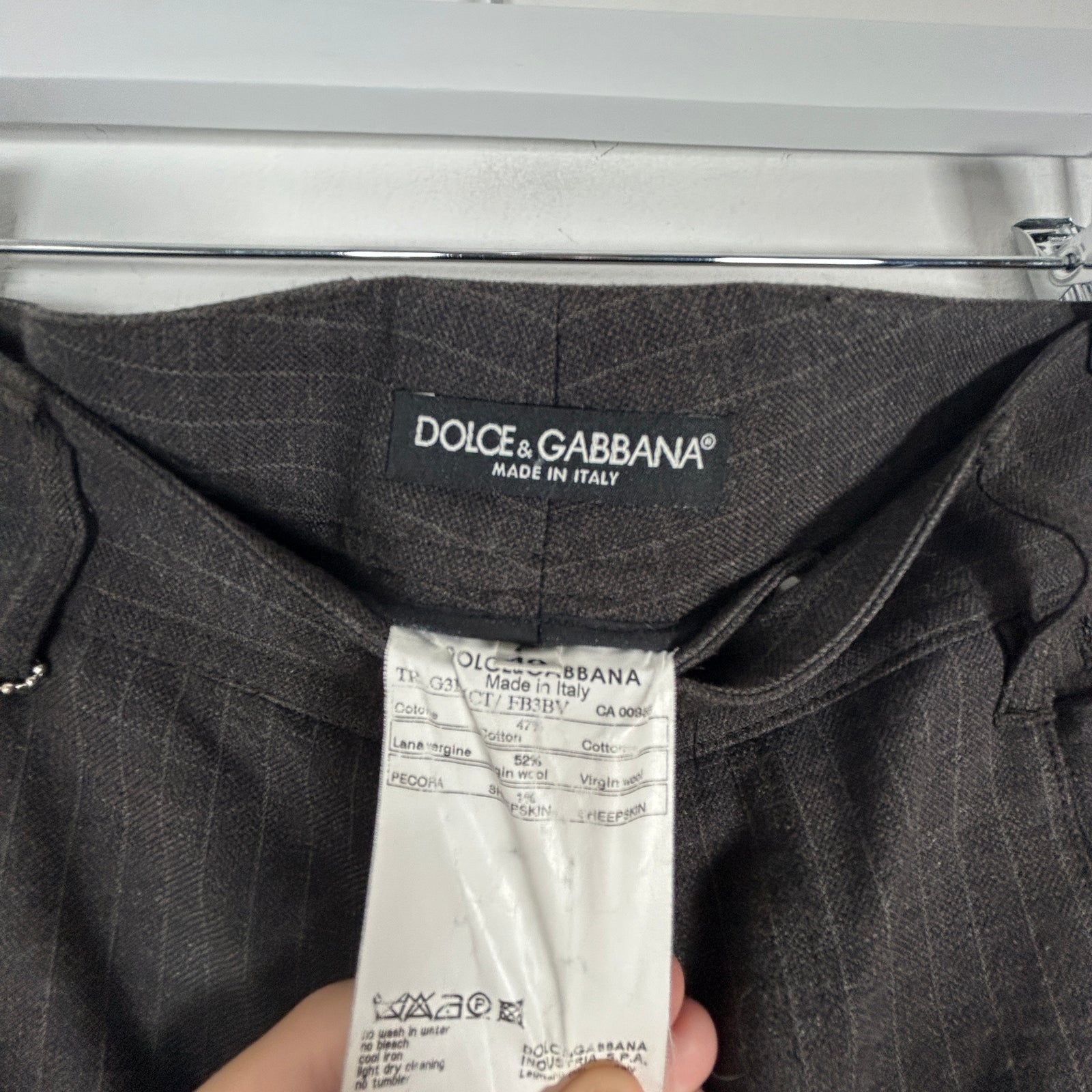 Dolce Gabbana Pinstripe Slacks Size 30