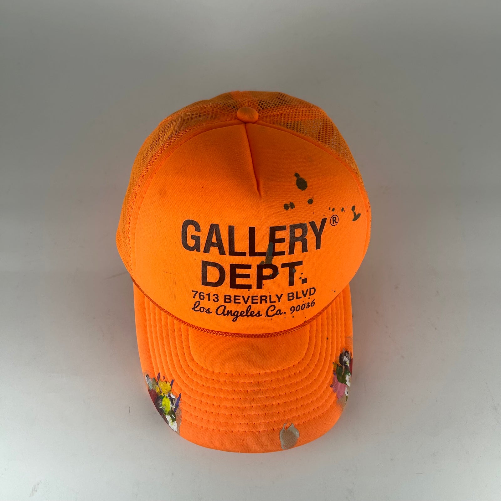 Gallery Dept. Orange Paint Splatter Trucker Hat