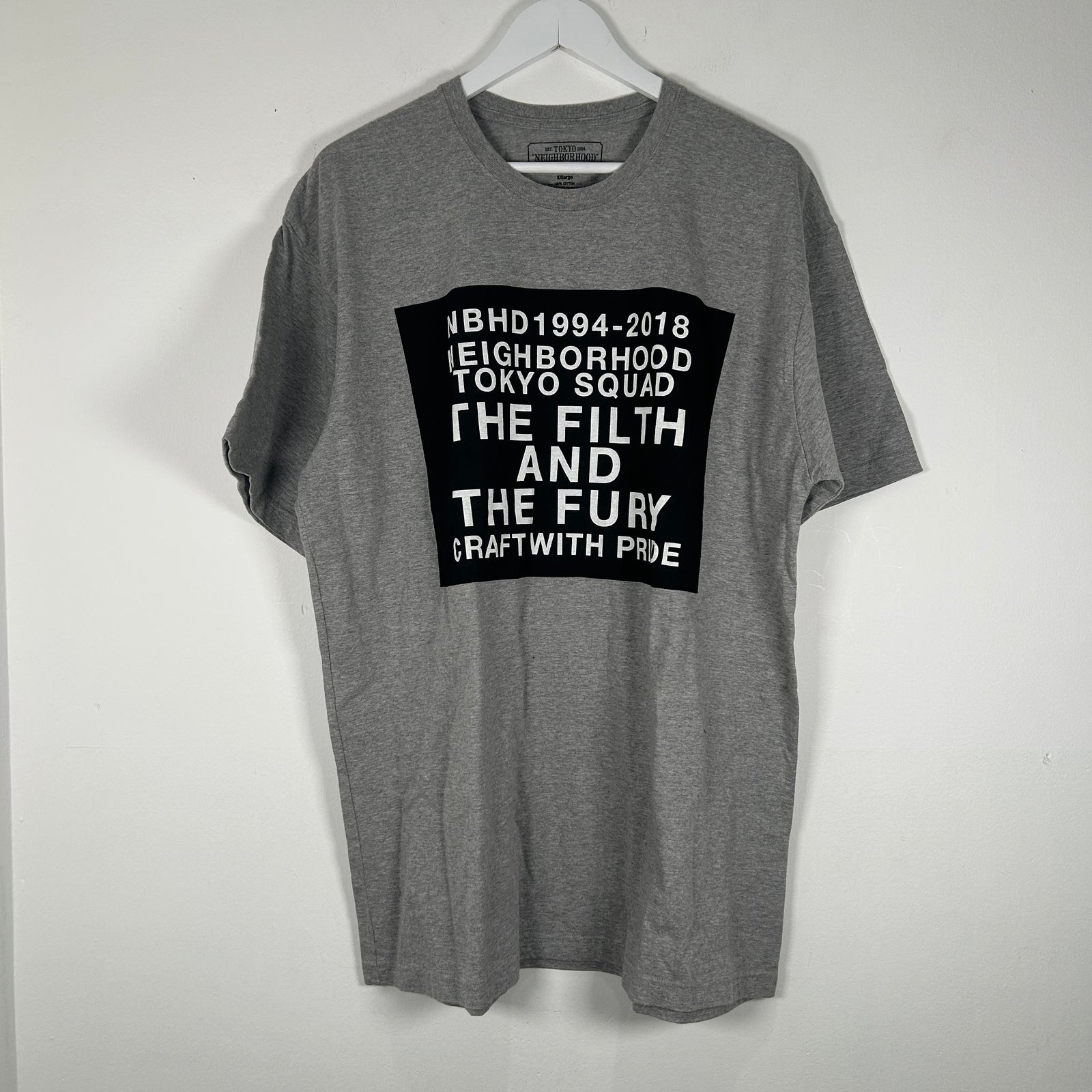 Neighborhood Tokyo Grey Print Tshirt Size 2XL