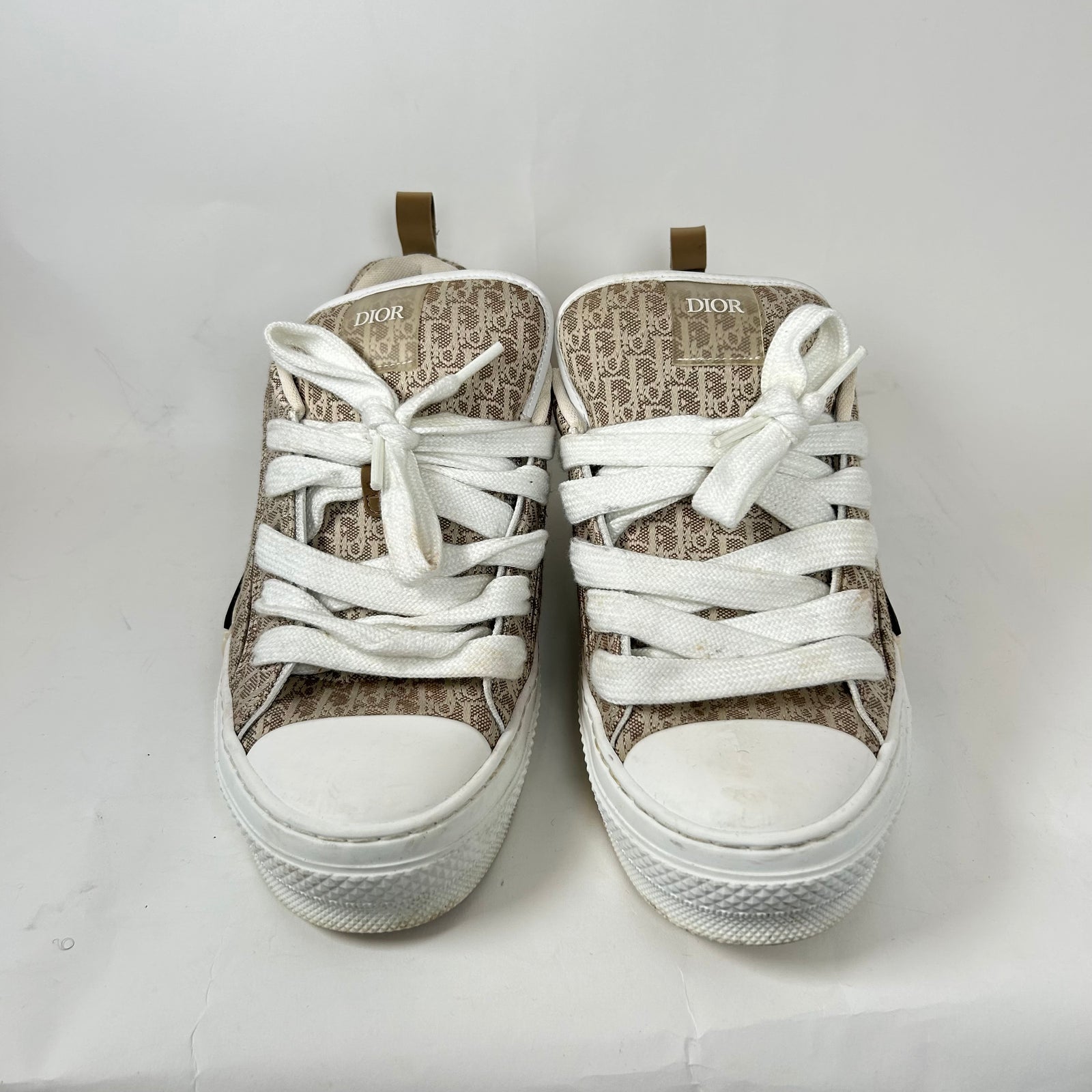Dior B23 Beige Skater Oblique Low-Top Sneaker Size 45