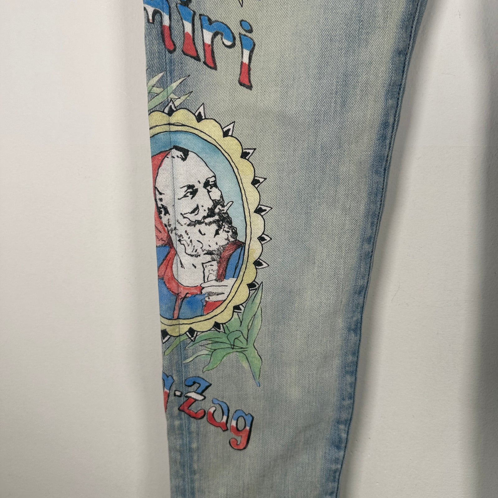 Amiri Zig-Zag Graphic Jeans Size 30