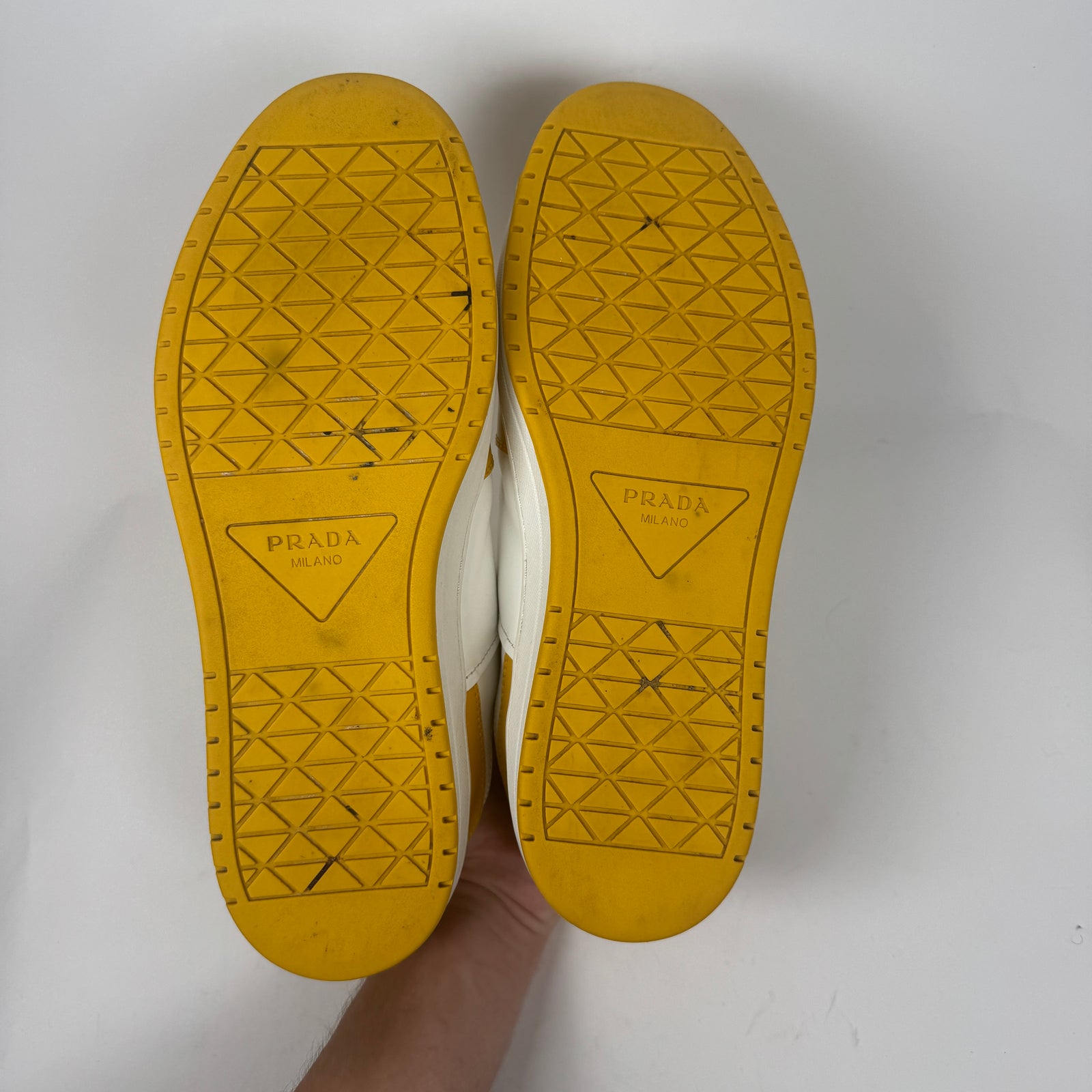 Prada Yellow Downtown Sneaker Size 44