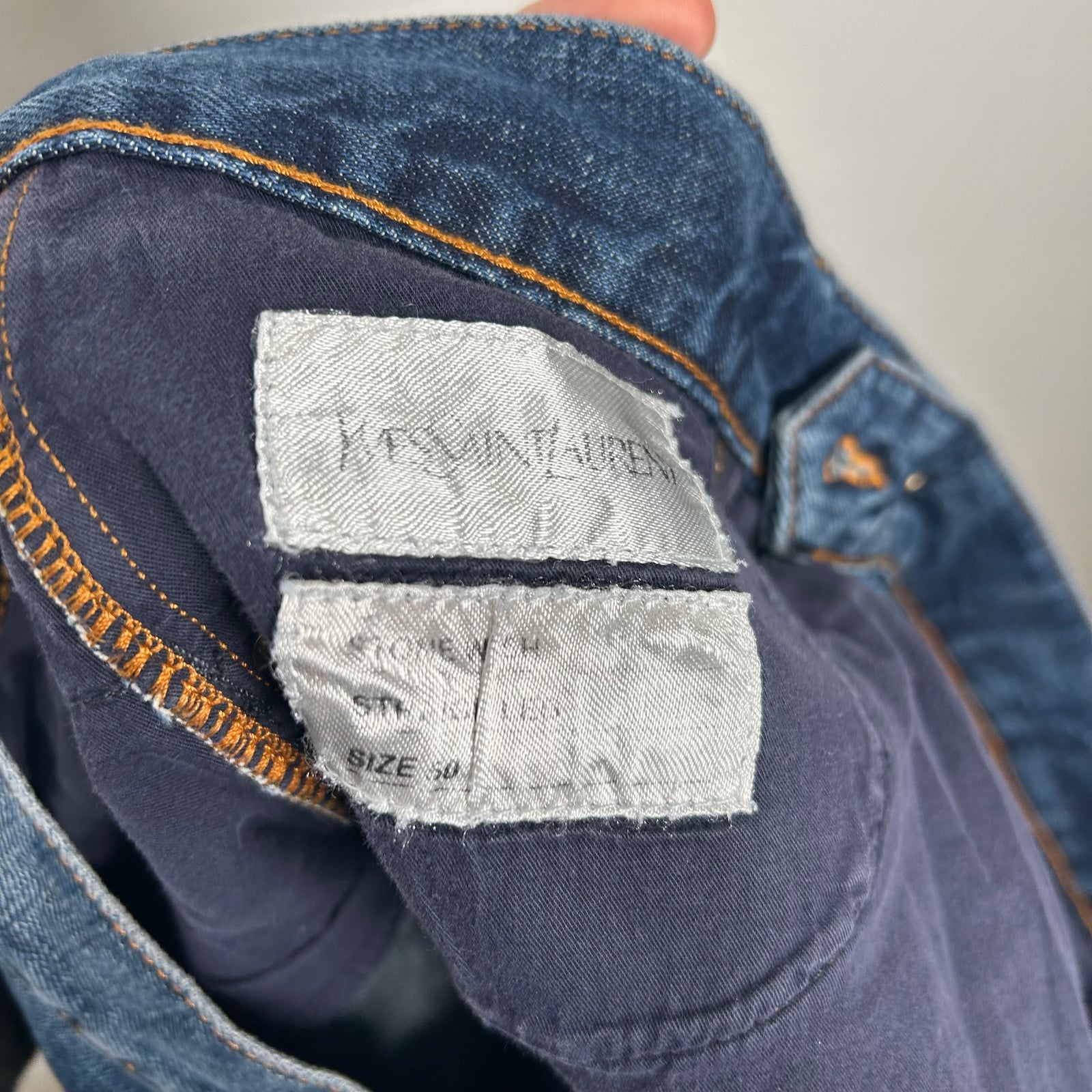 Saint Laurent Vintage 'YSL' Pocket Logo Jeans Size 33