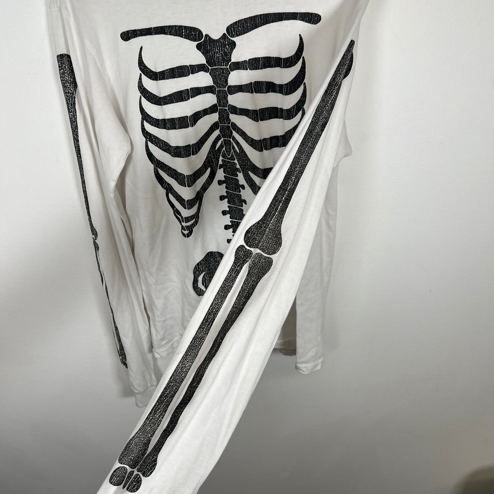 Number (N)ine White Skeleton Print Longsleeve Size 2