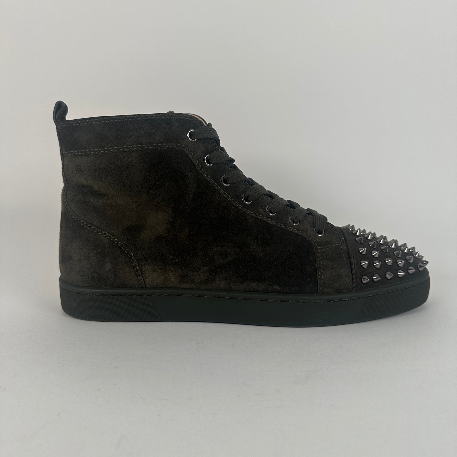 Christian Louboutin Olive Suede High Tops Size 45