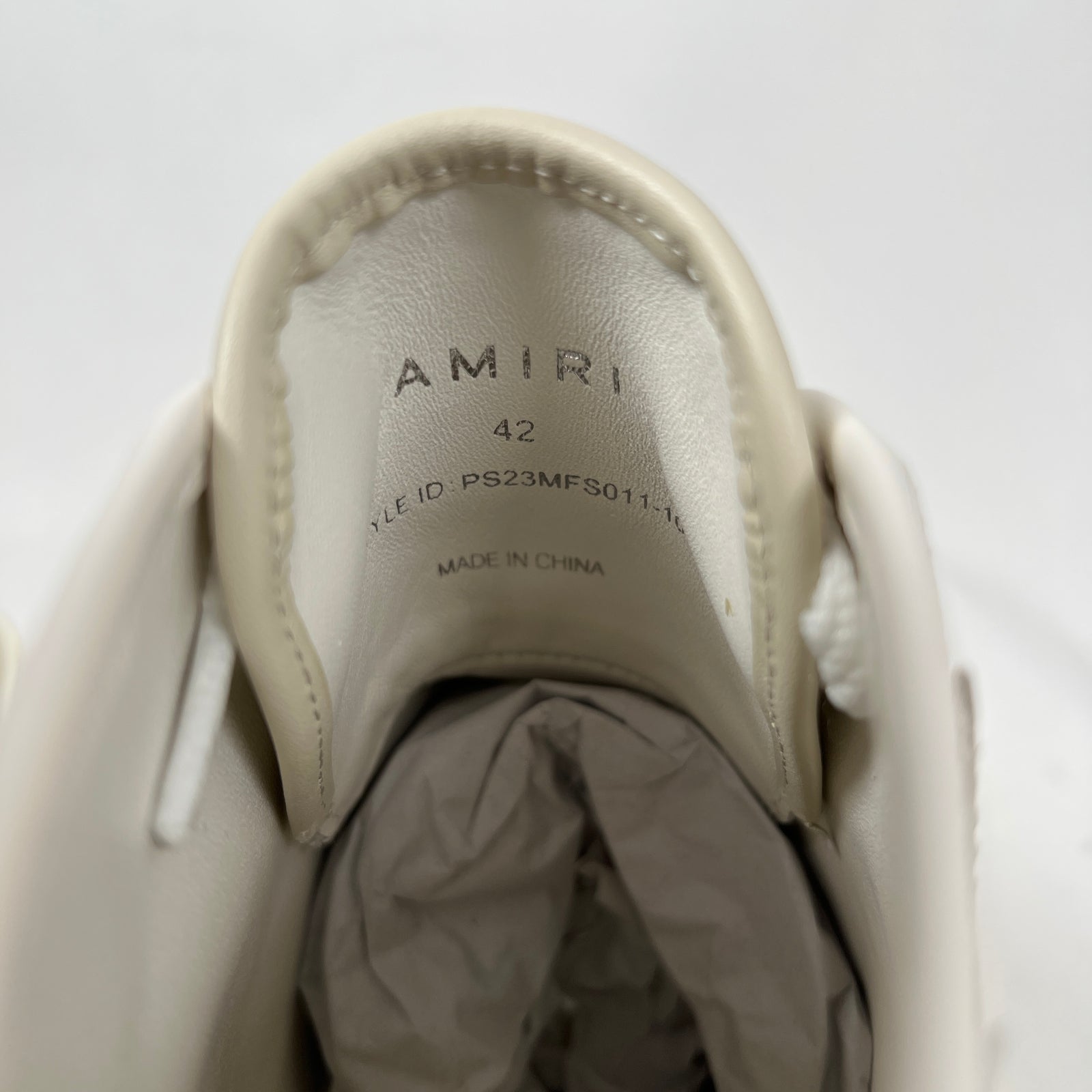 Amiri Grey/White Stars Court High-Top Sneaker Size 42