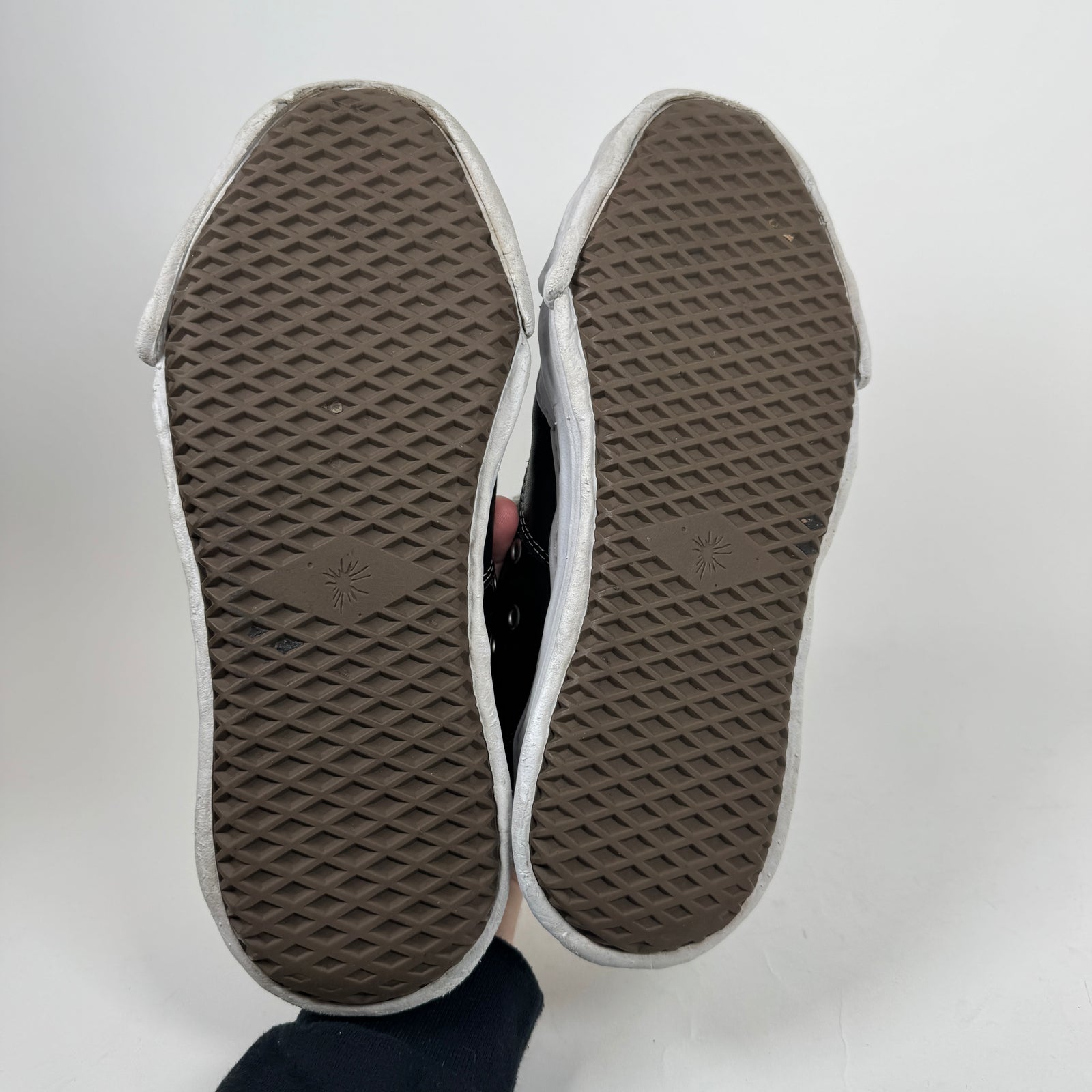 MMY Black Leather Peterson Sneaker Size 43