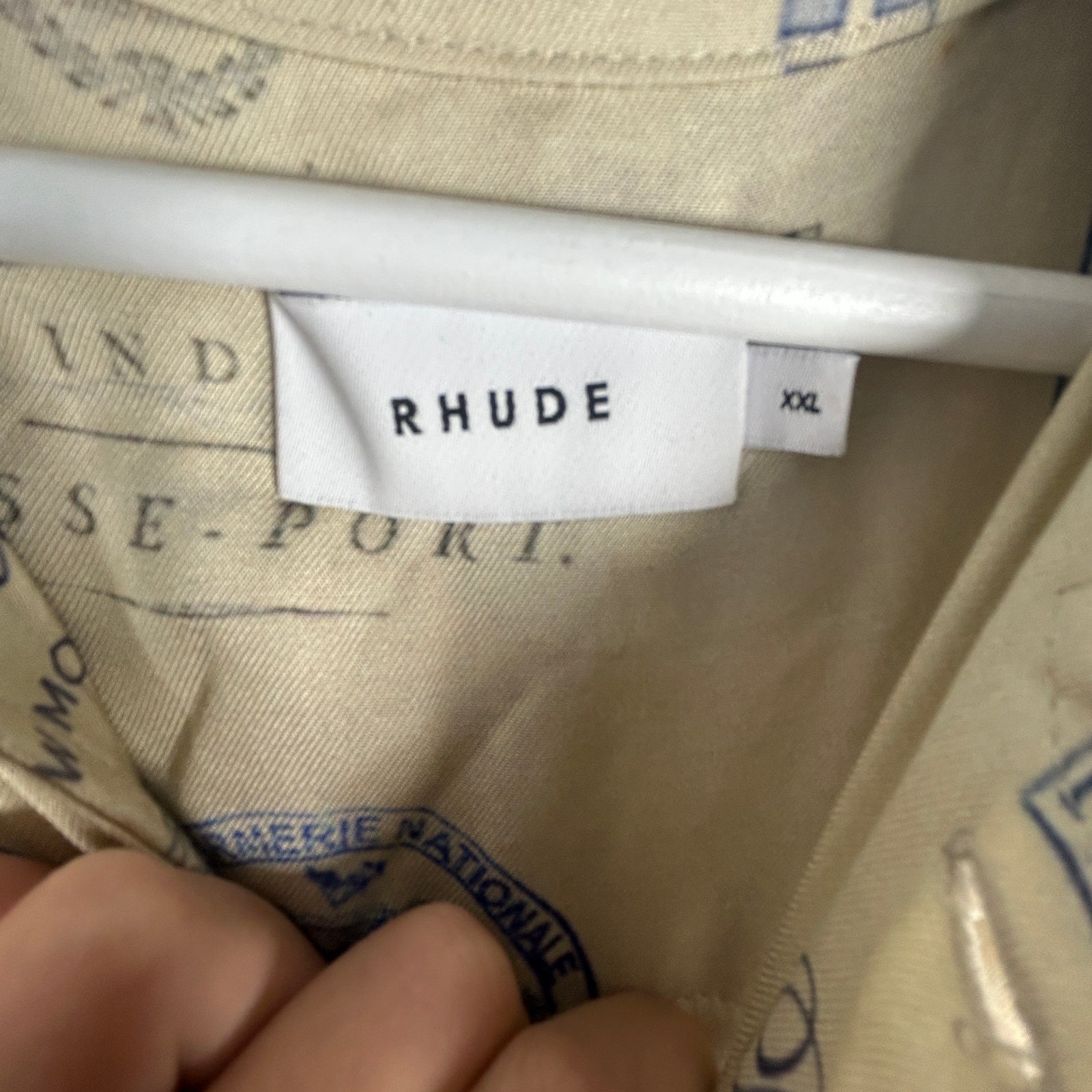 Rhude Passport Stamp Shirt Size 2XL