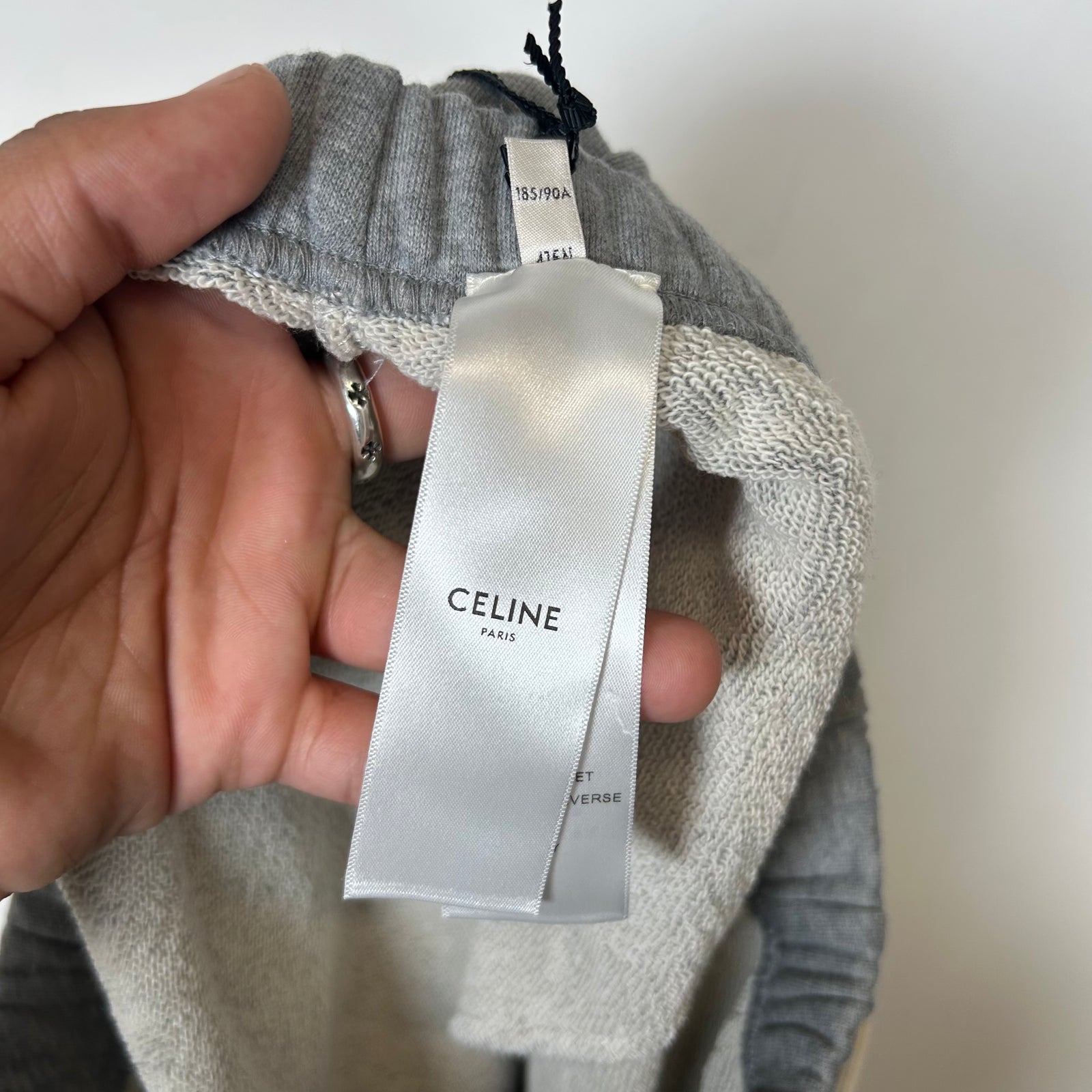 Celine Grey Logo Sweat Shorts Size XL