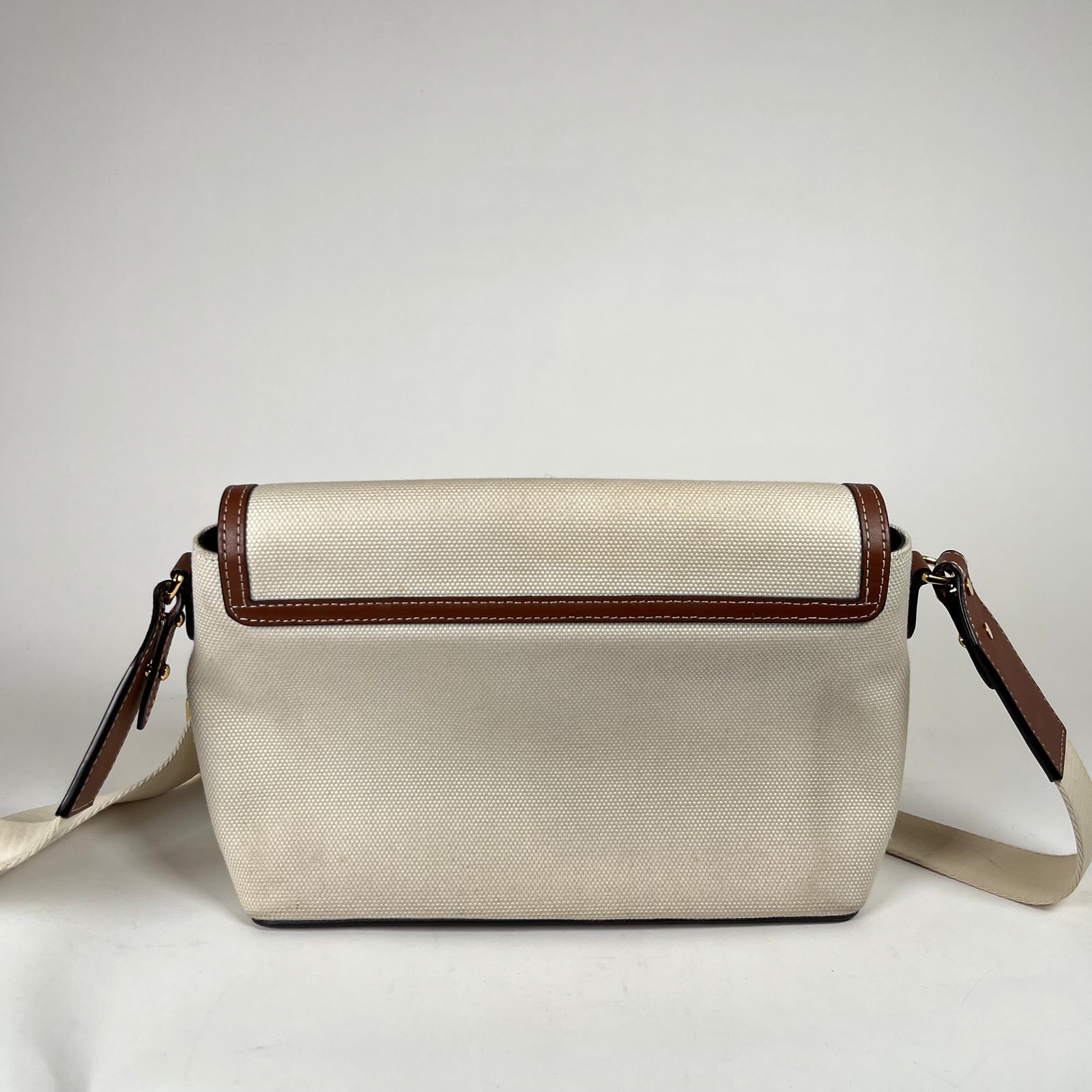 Burberry Horseferry Red Logo Canvas Crossbody Bag