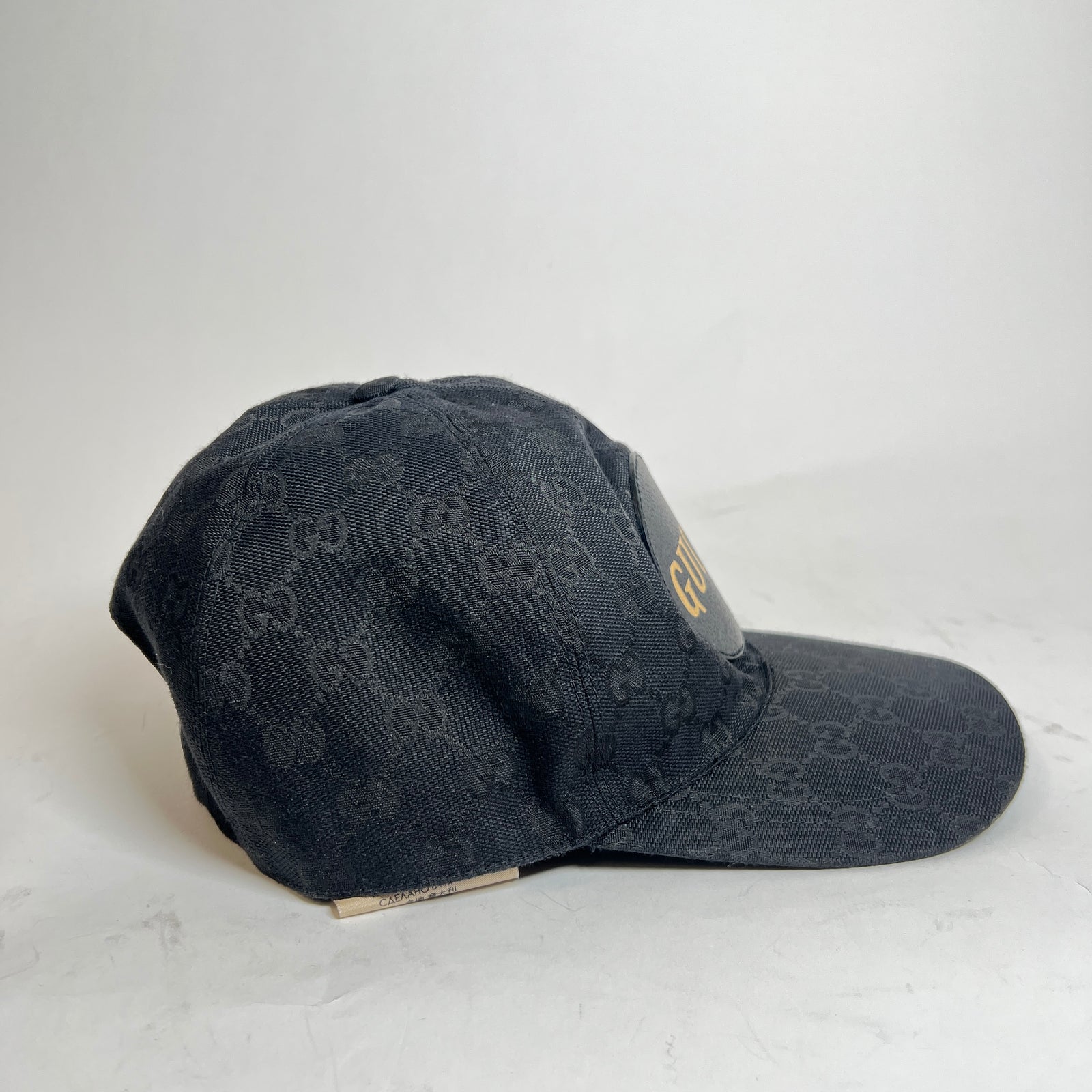 Gucci Black GG Patch Logo Baseball Cap Size L
