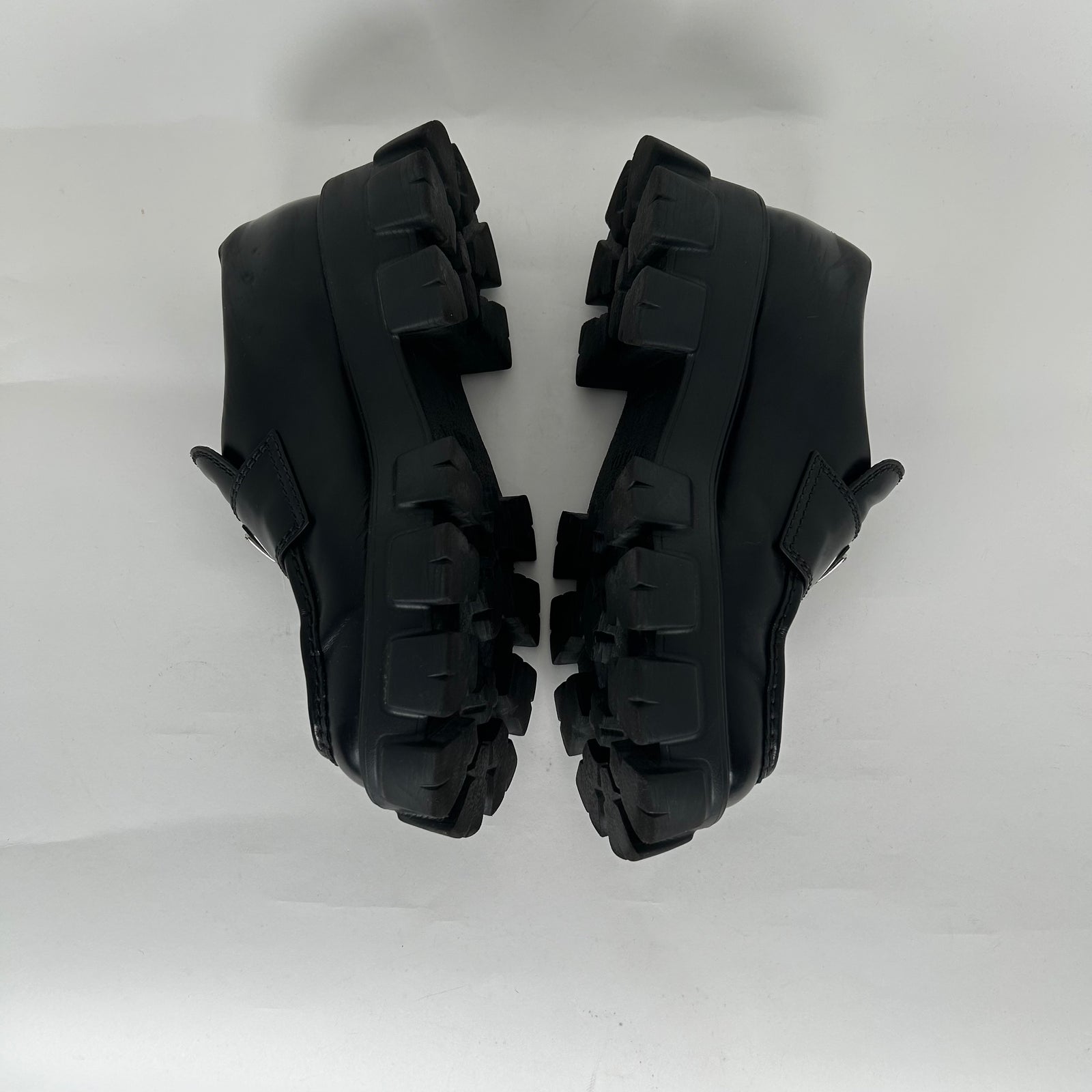 Prada Black Monolith Leather Sneaker Size 10