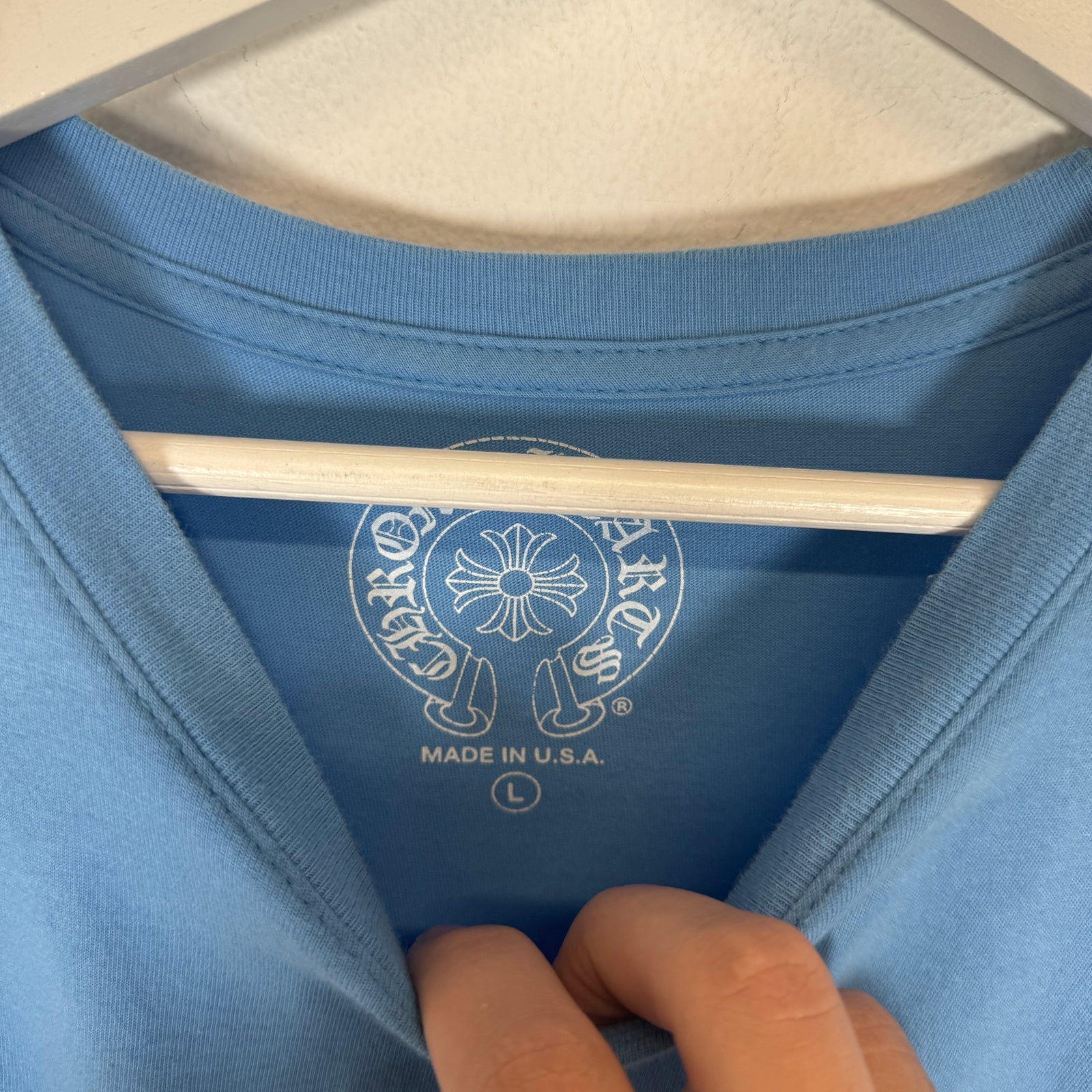 Chrome Hearts Blue Miami Horseshoe Tee Size L