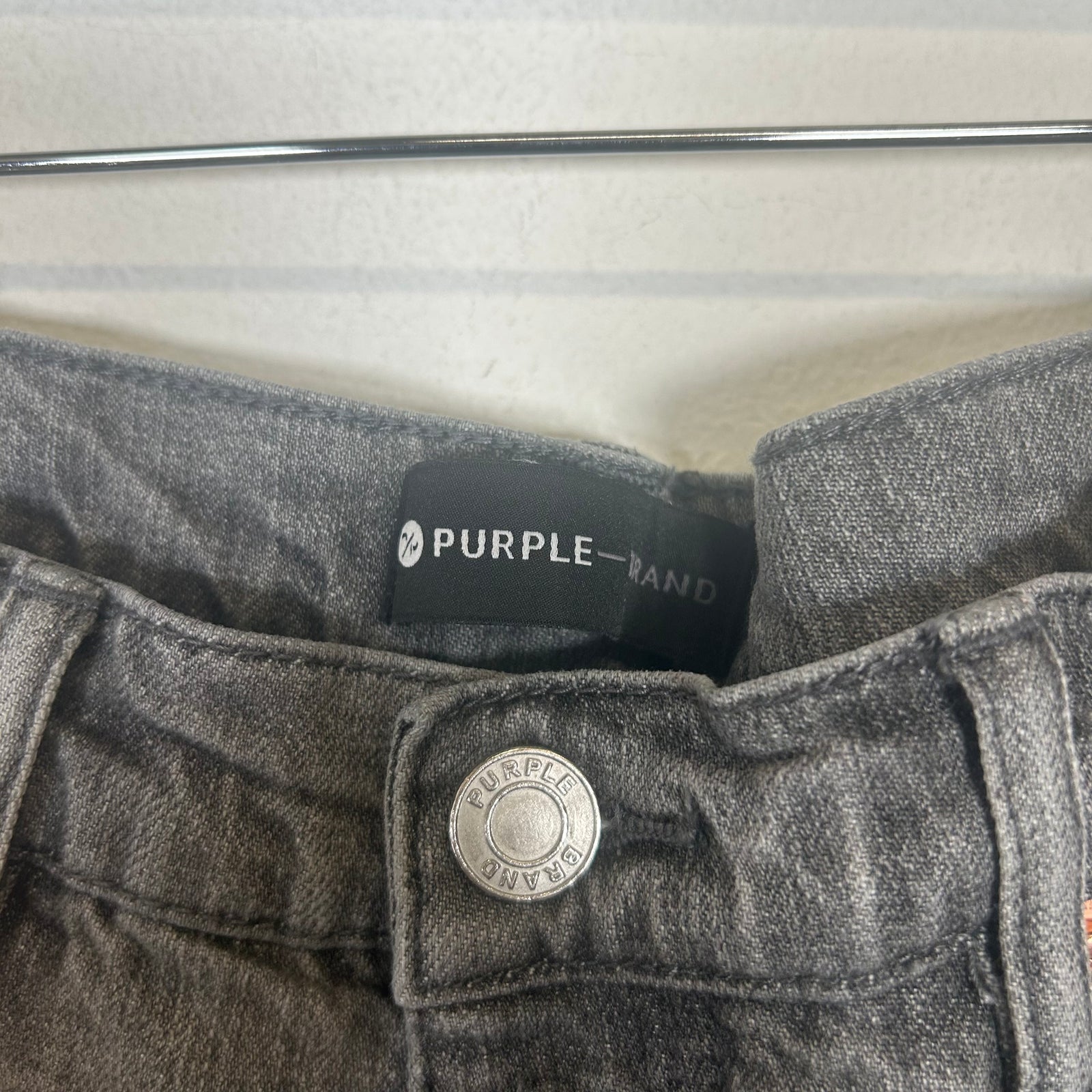 Purple Grey Distressed Jeans Size 32