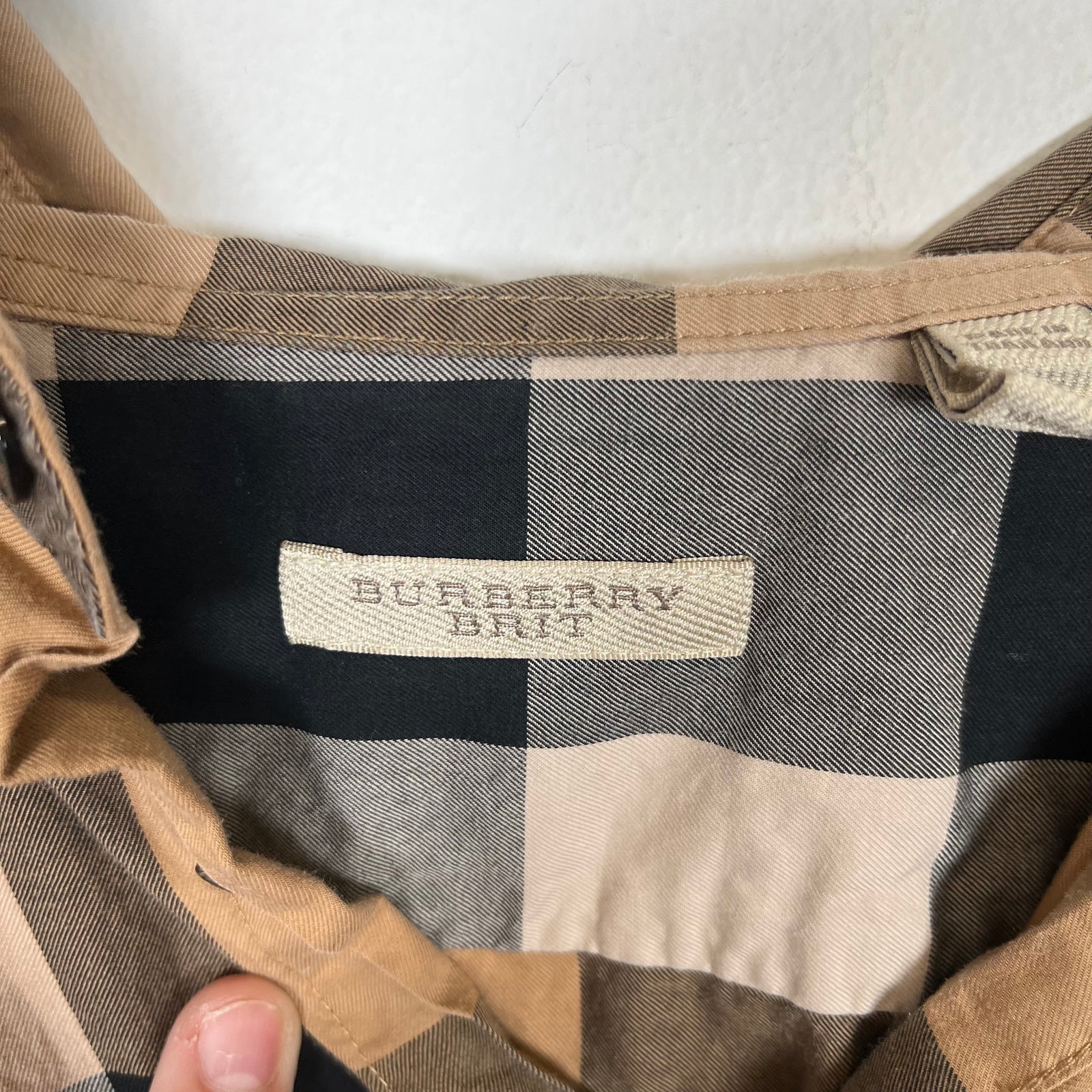 Burberry Brit Check LS Button Up Sz XL