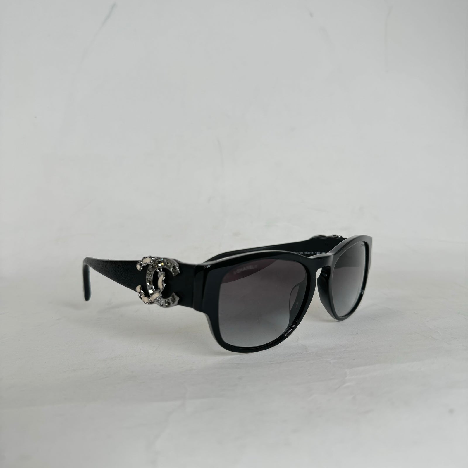 Chanel Lambskin Crystal CC Sunglasses