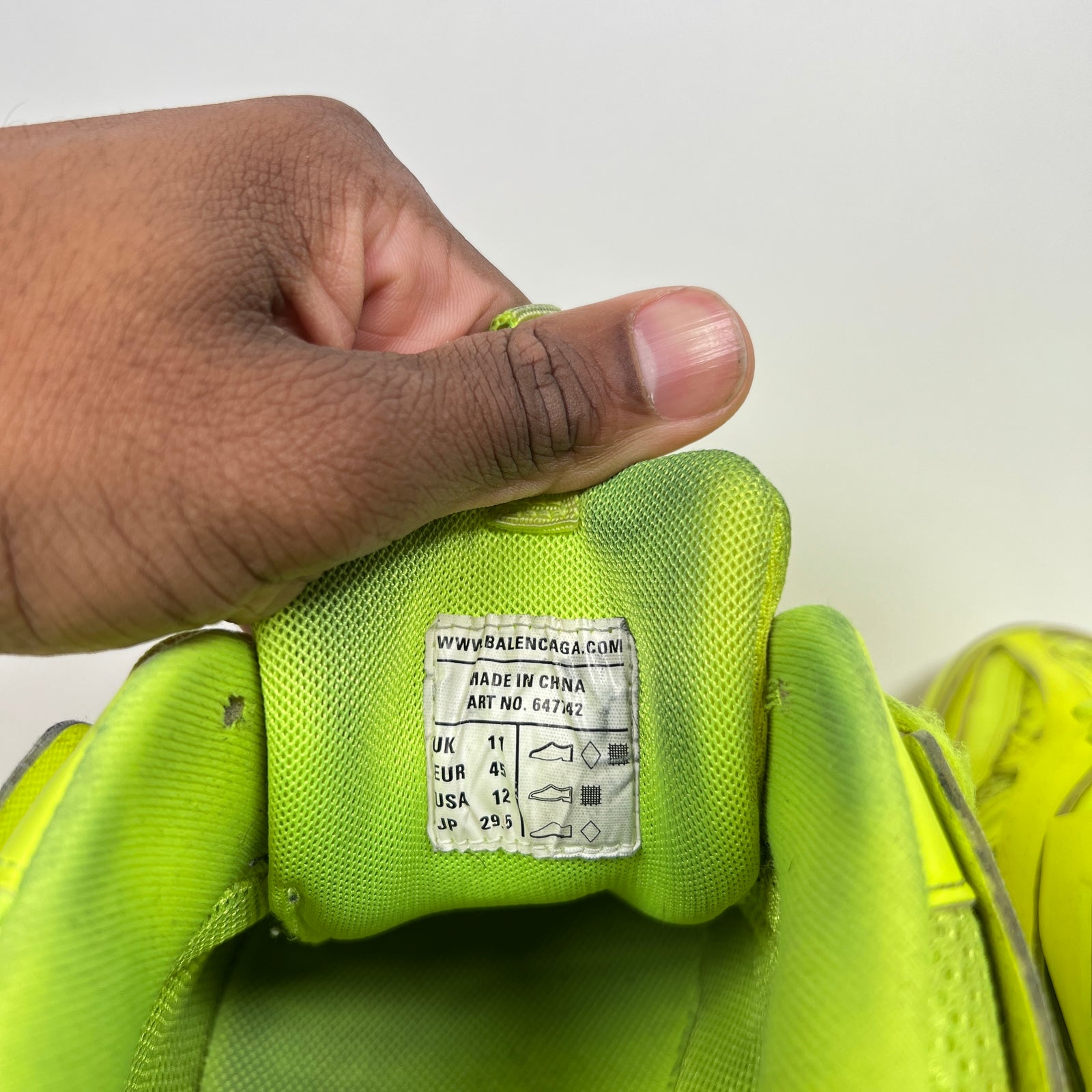 Balenciaga Neon Track Sneaker Size 45