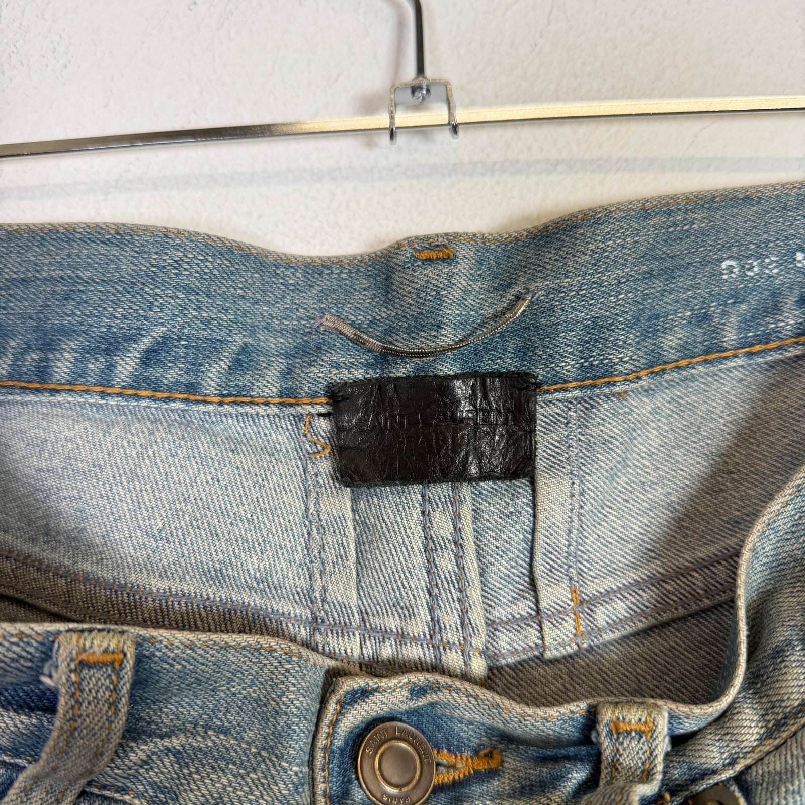 Saint Laurent SS15 D03 Mudwash Distressed Denim Jeans