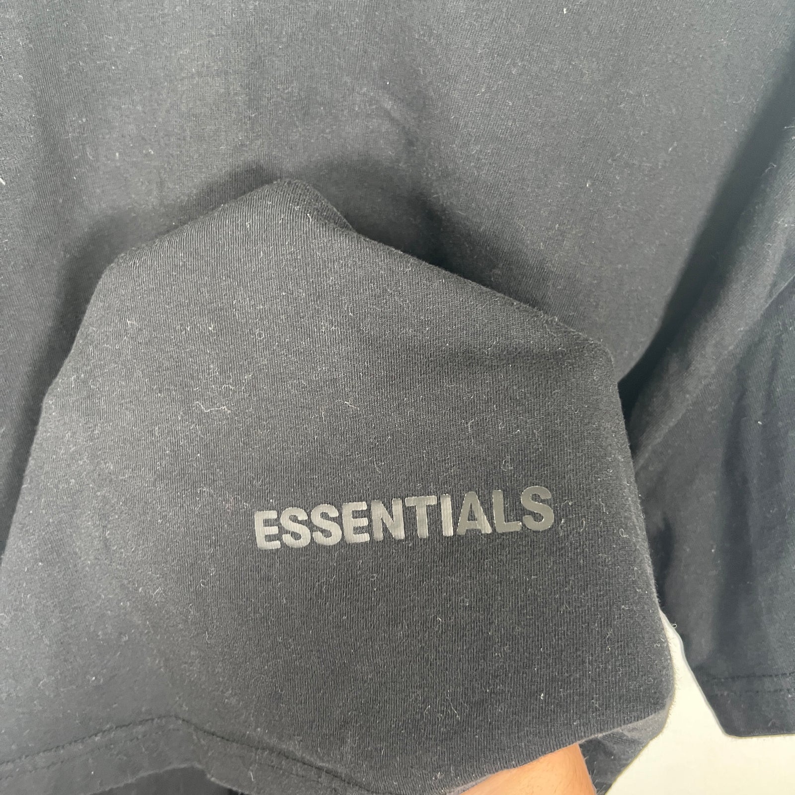 Essentials Reflective Black T-Shirt Size L