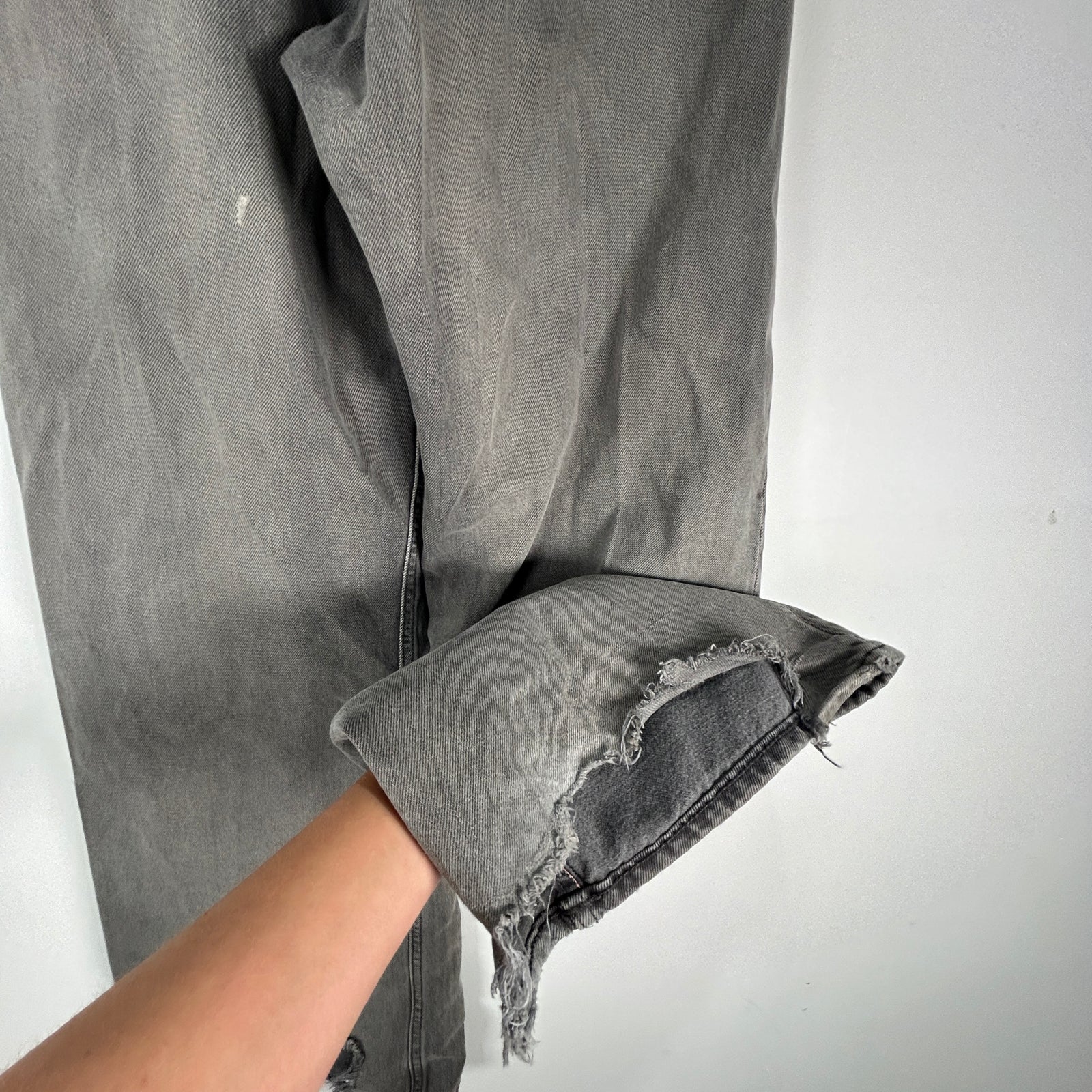 Acne Studios 2021M Saxon Flares Grey Denim Size 30