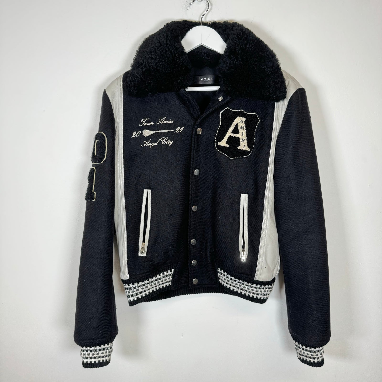 Amiri "Always On Point" Varsity Jacket Size 46