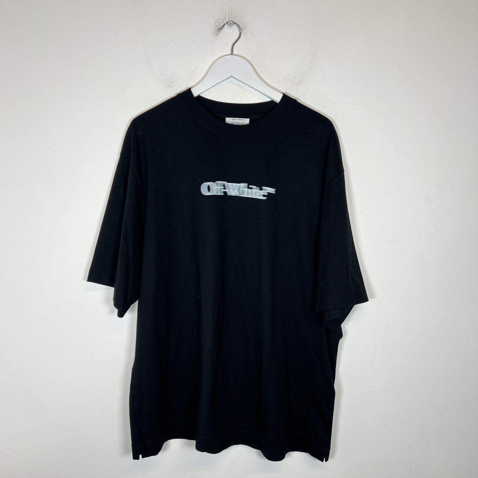 Off White Black Logo T-shirt Size XL
