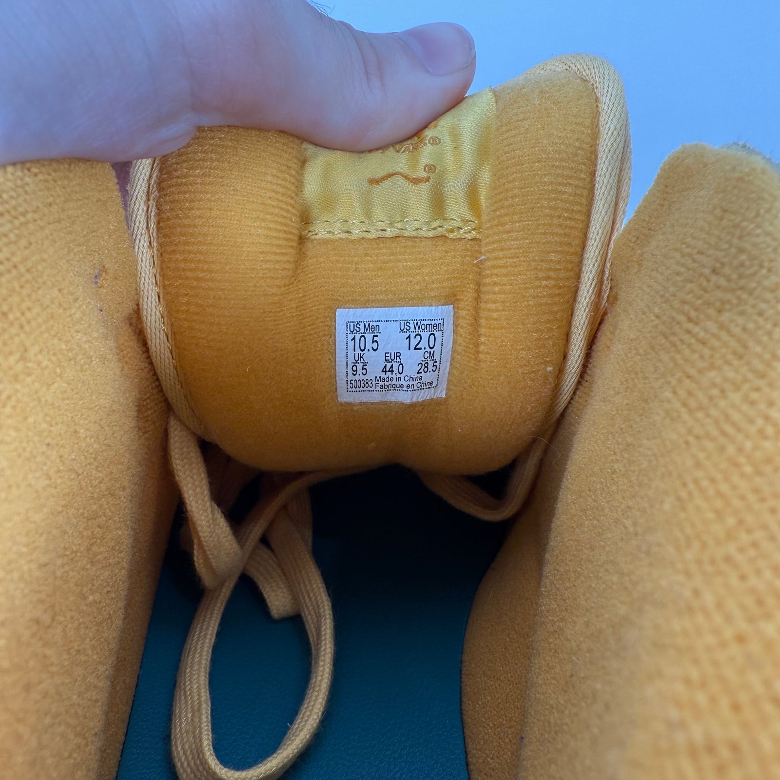 Men's Vans Half Cab 33 Vibram 'Sunset Yellow Size 10.5