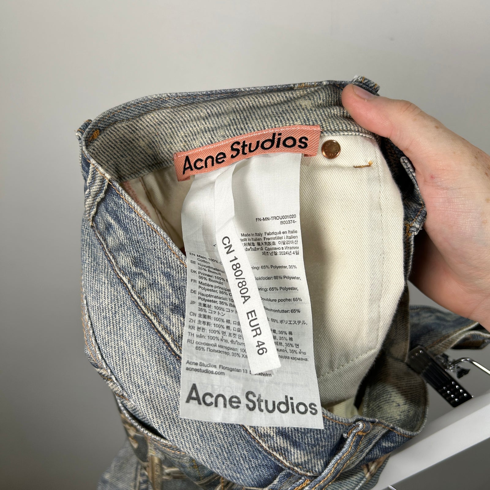 Acne Studios 1981 Trompe l'oeil Jeans Size 46