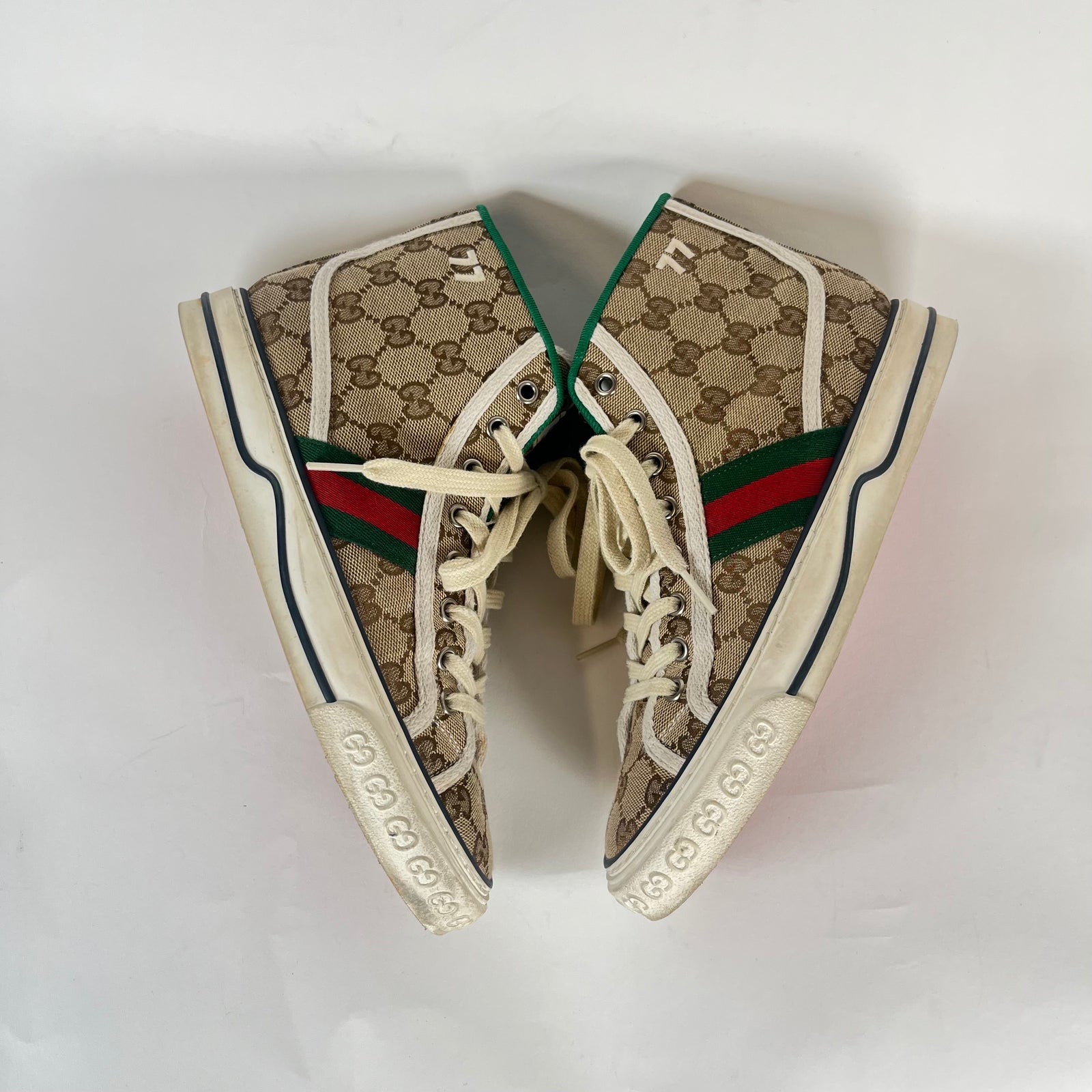 Gucci 77 Tennis High Tops Size 38