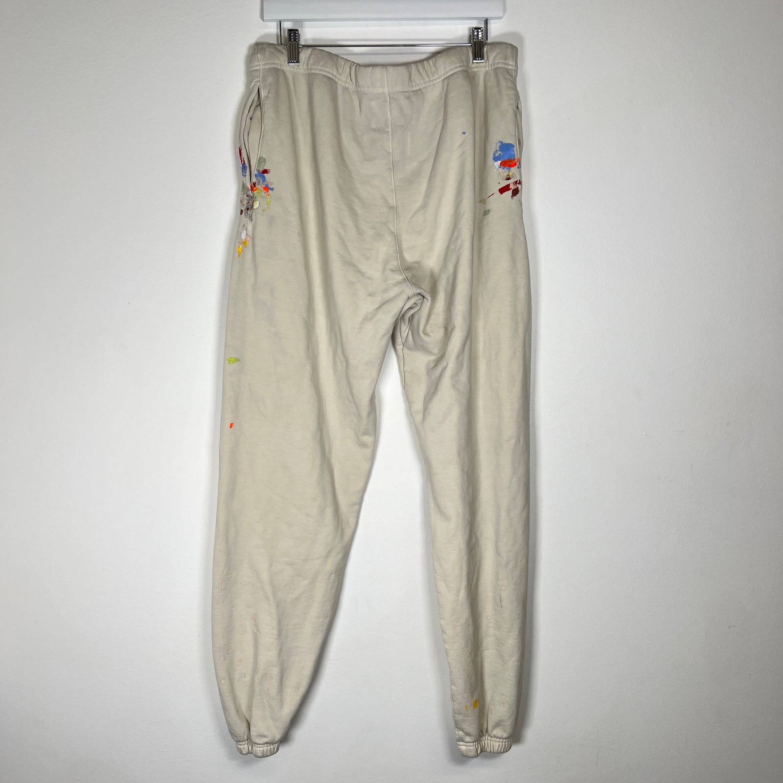 Gallery Dept White Paint Splatter Sweats Size XL
