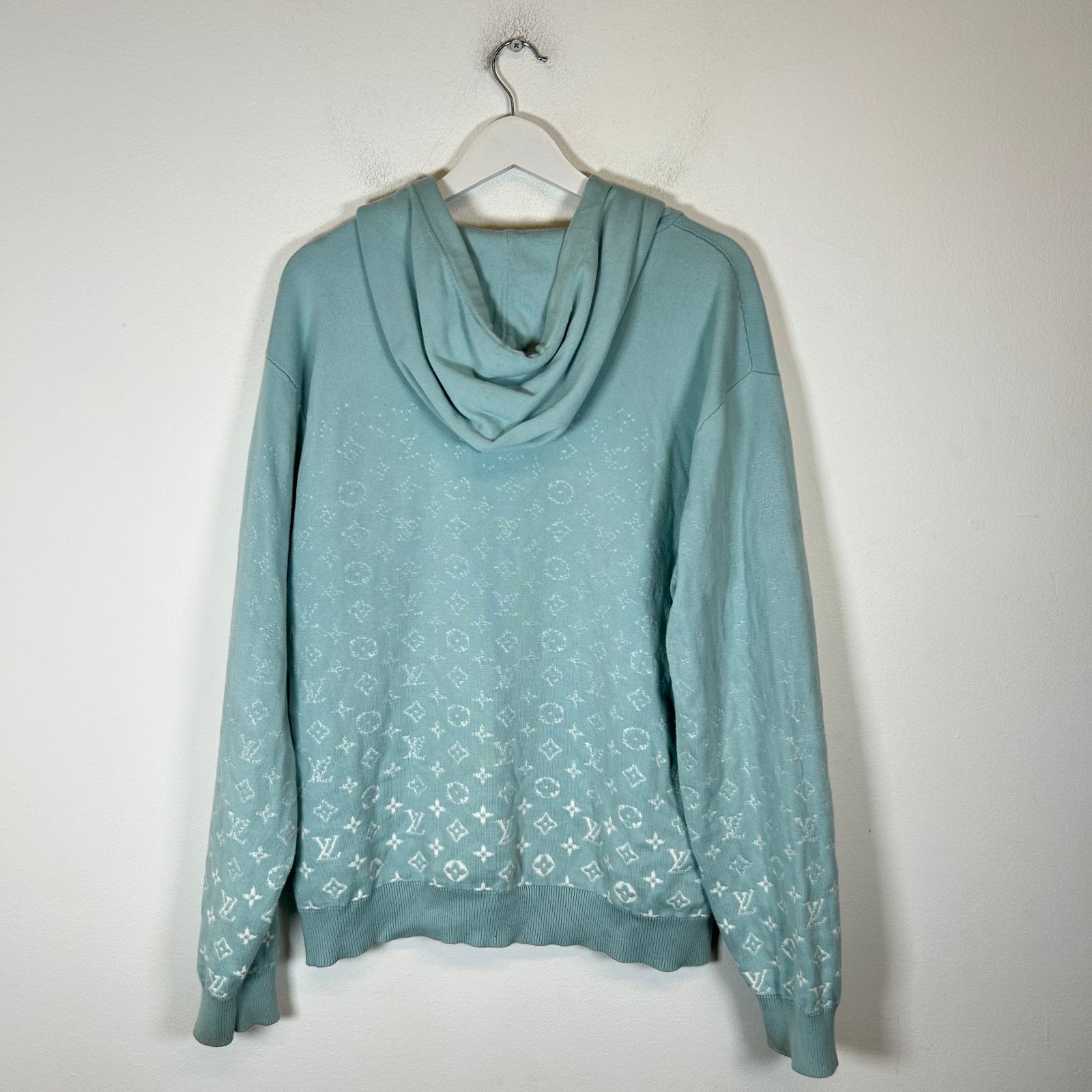 Louis Vuitton Baby Blue Gradient Monogram Hoodie Size L