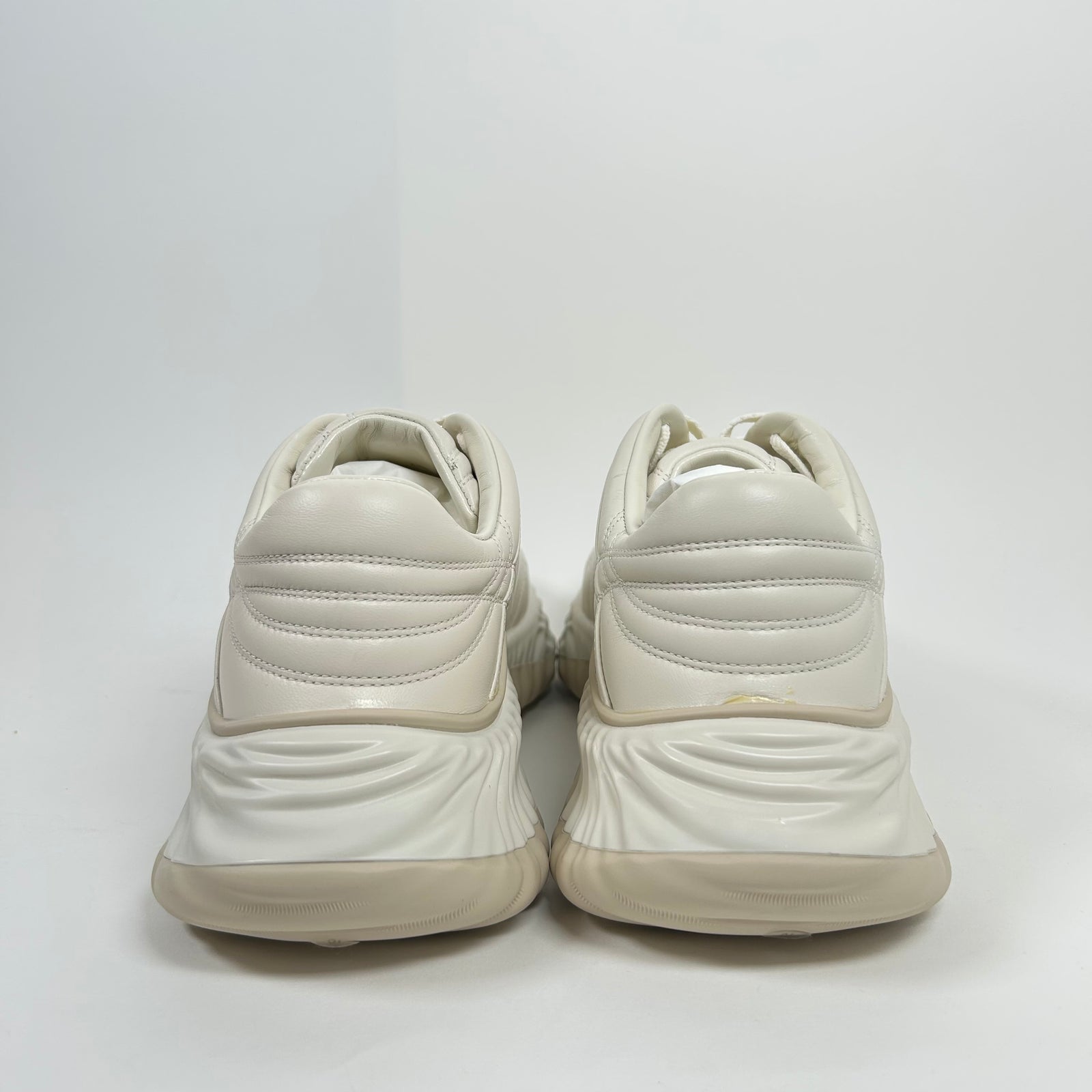 Gucci Beige Interlocking G Ripple Mesh Sneaker Size GG 10