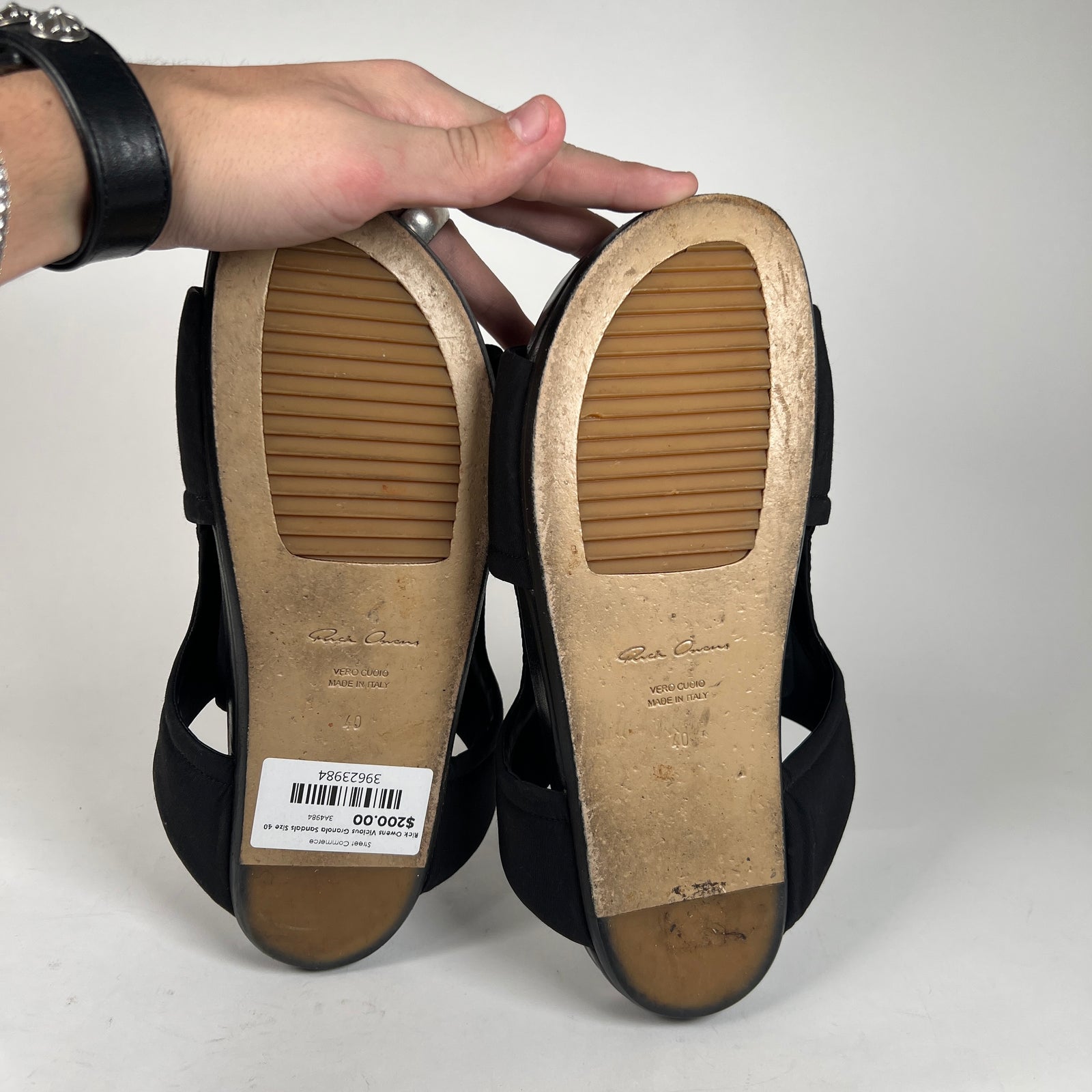 Rick Owens Vicious Granola Sandals Size 40