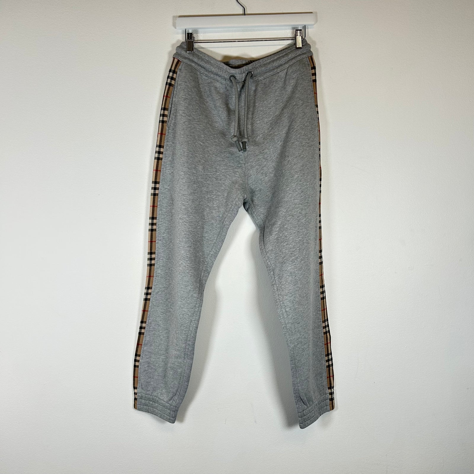 Burberry Grey Check Sweatpants Size S
