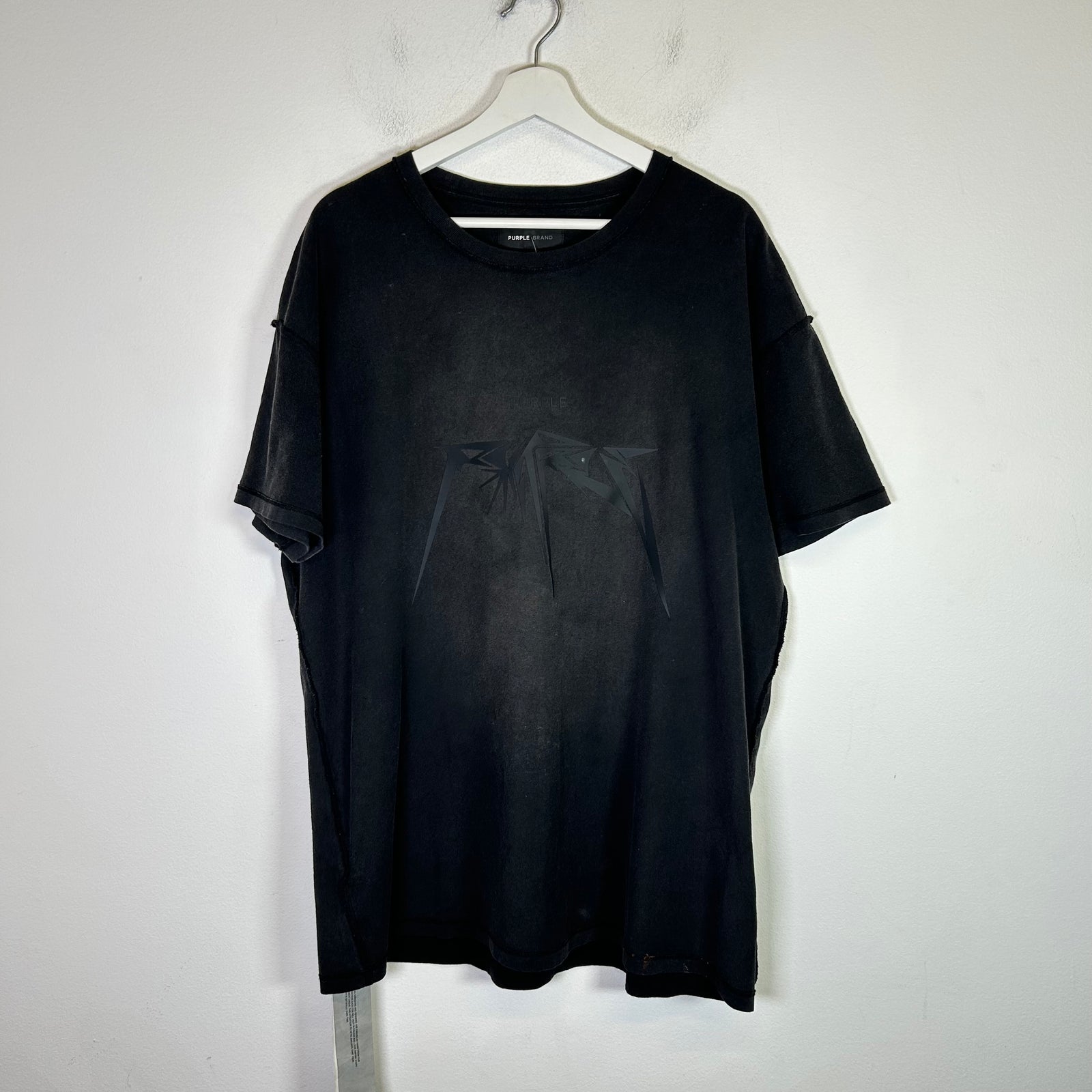 Purple Brand Black Metal Logo T-Shirt Size XL