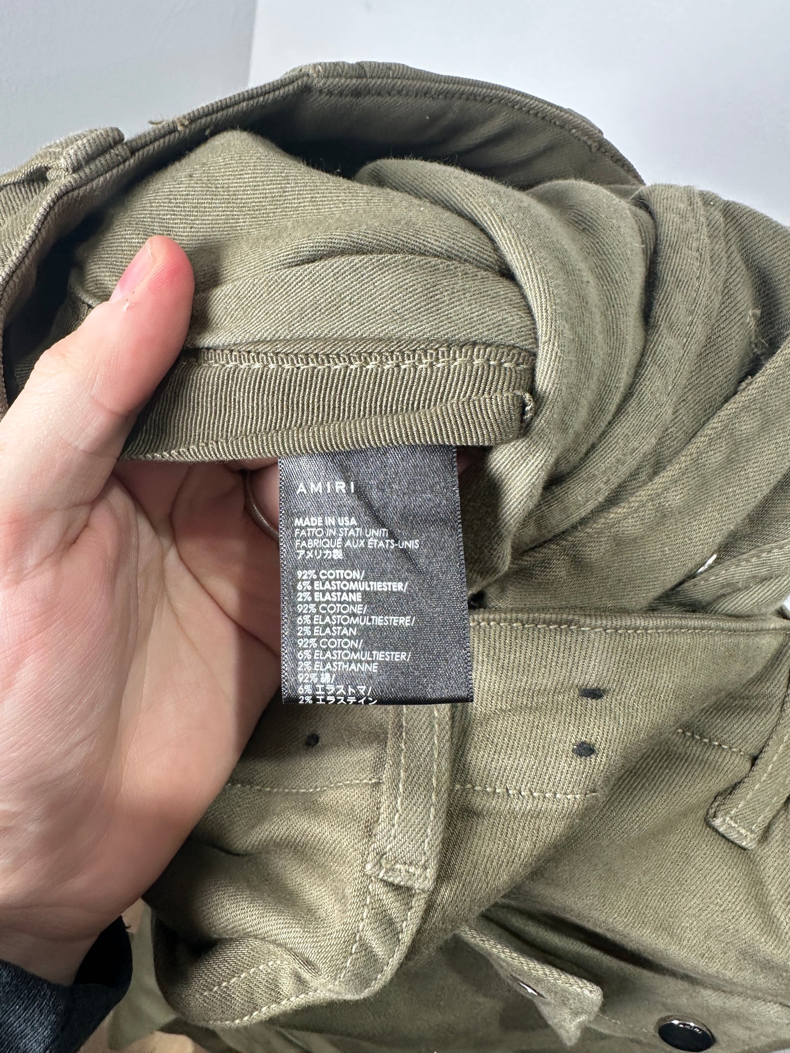 Amiri Green Cargo Pants Size 34