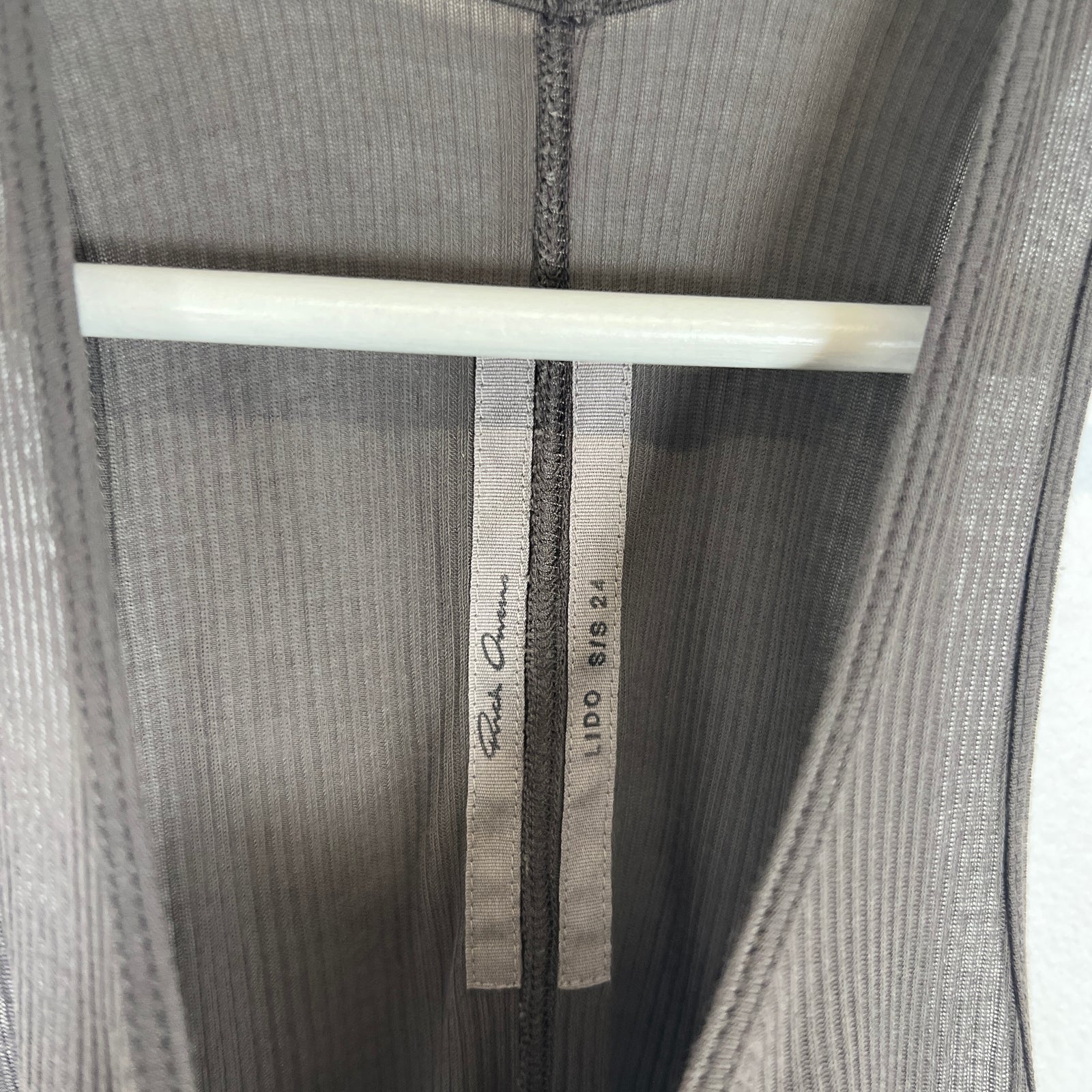 Rick Owens Lido 2024 Ribbed Dick Flap Tank Size XL